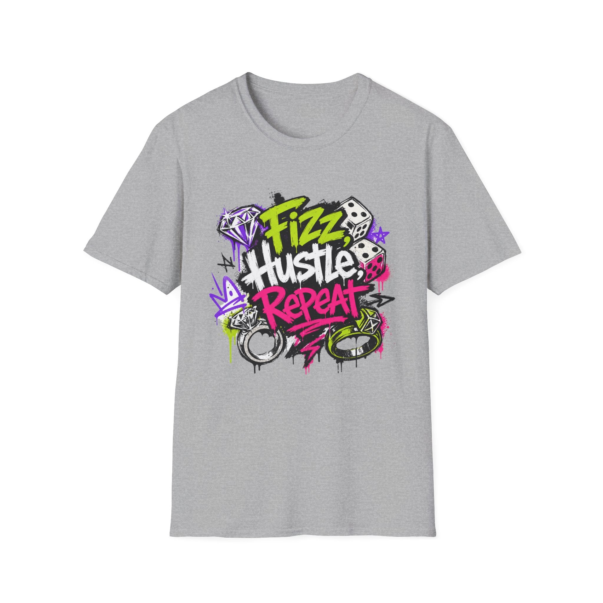 Fizz Hustle Repeat Tee - Gildan