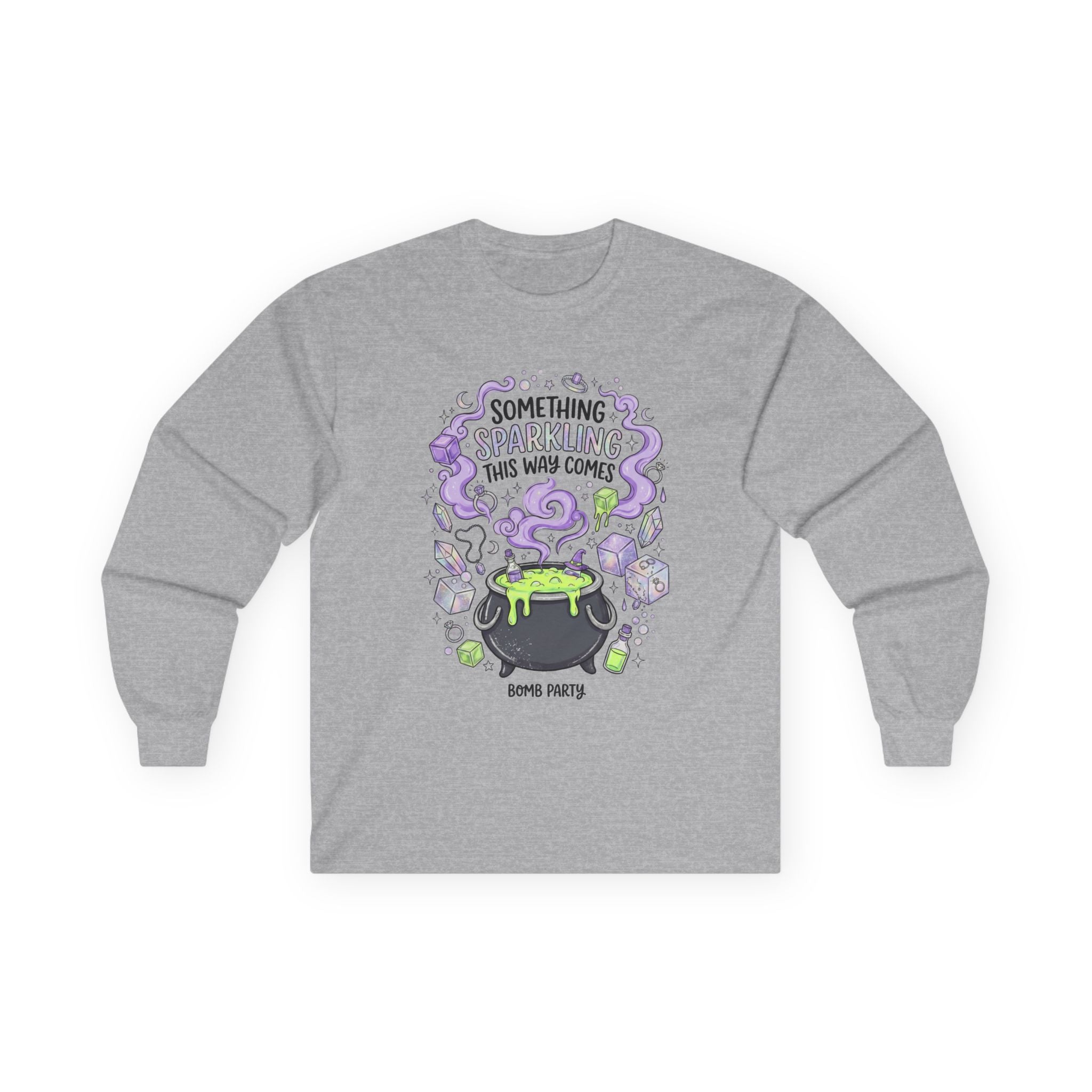 The Spooky Cauldron Long Sleeve Tee - Gildan