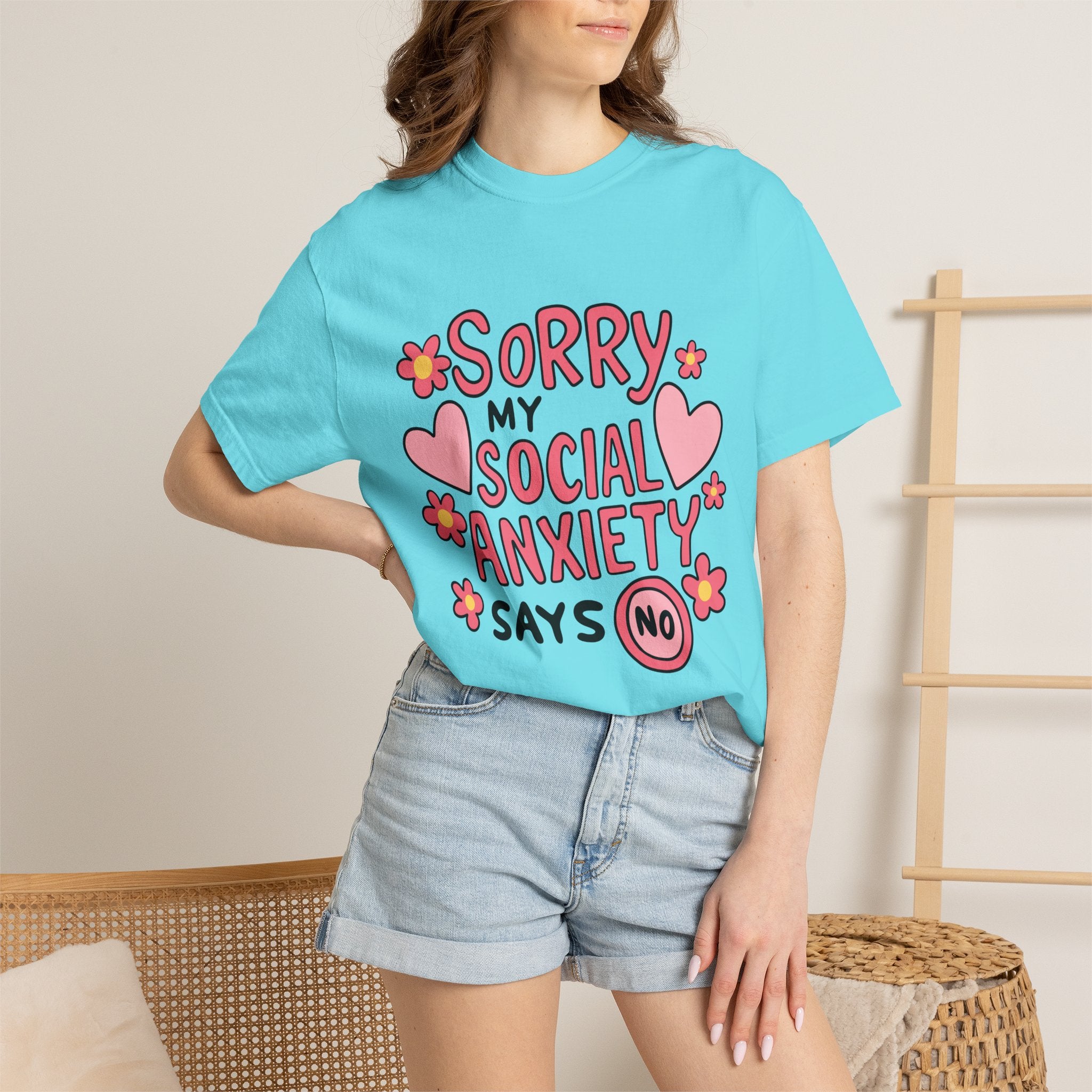 My Social Anxiety Says No Tee - Comfort Colors