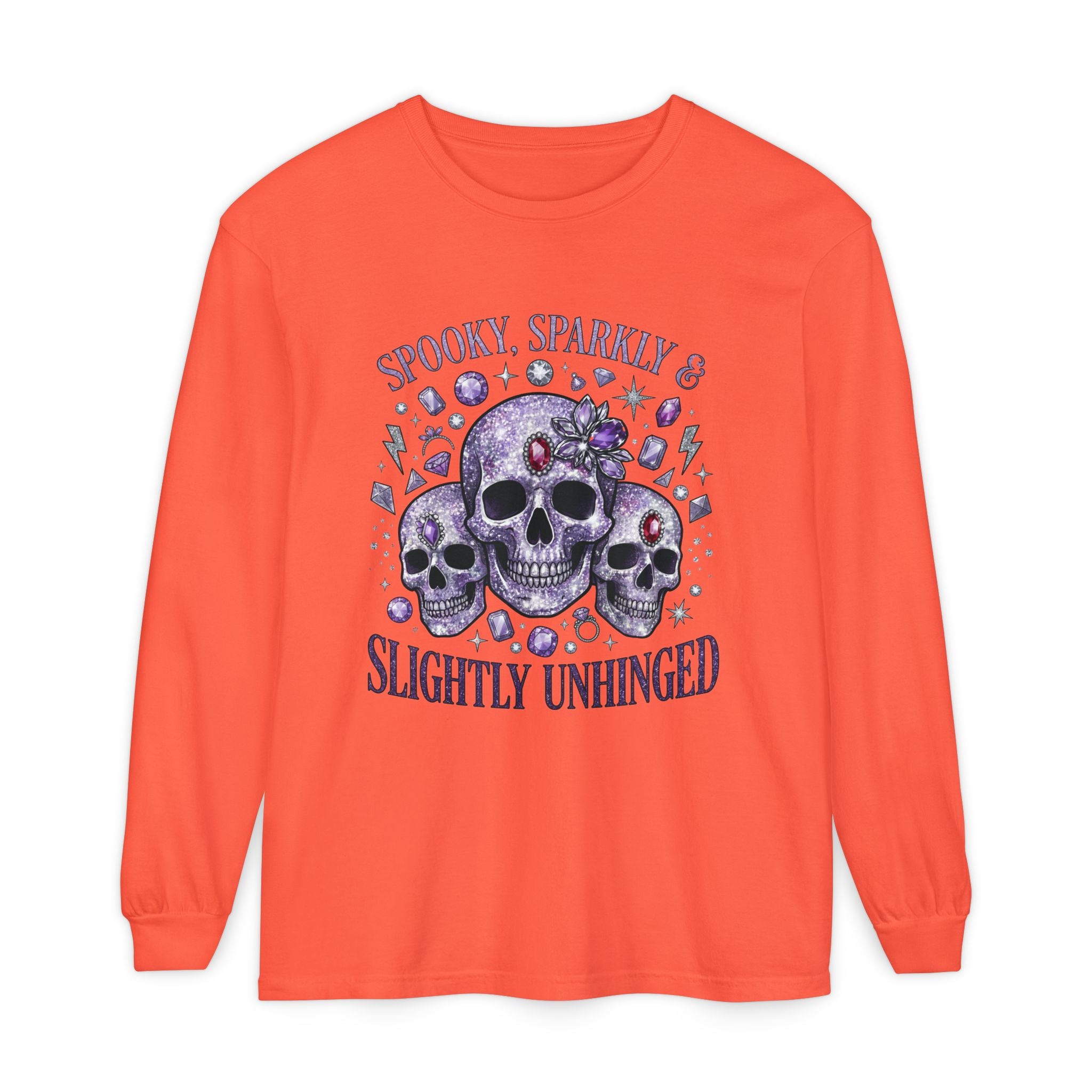 Spooky and Sparkly Long Sleeve Tee - Comfort Colors