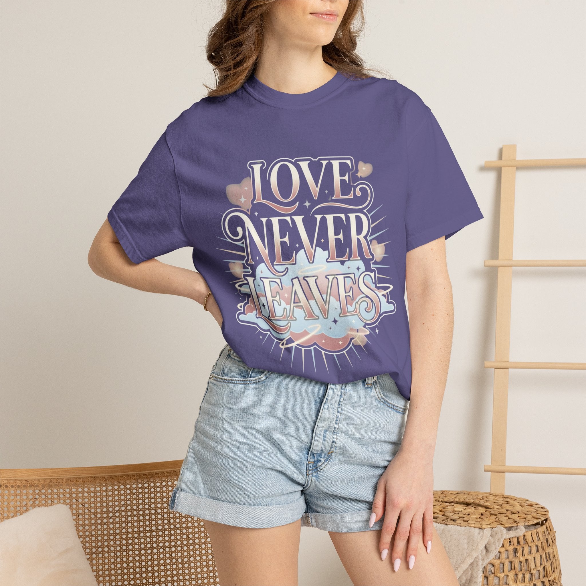 Love Never Leaves Tee - Comfort Colors