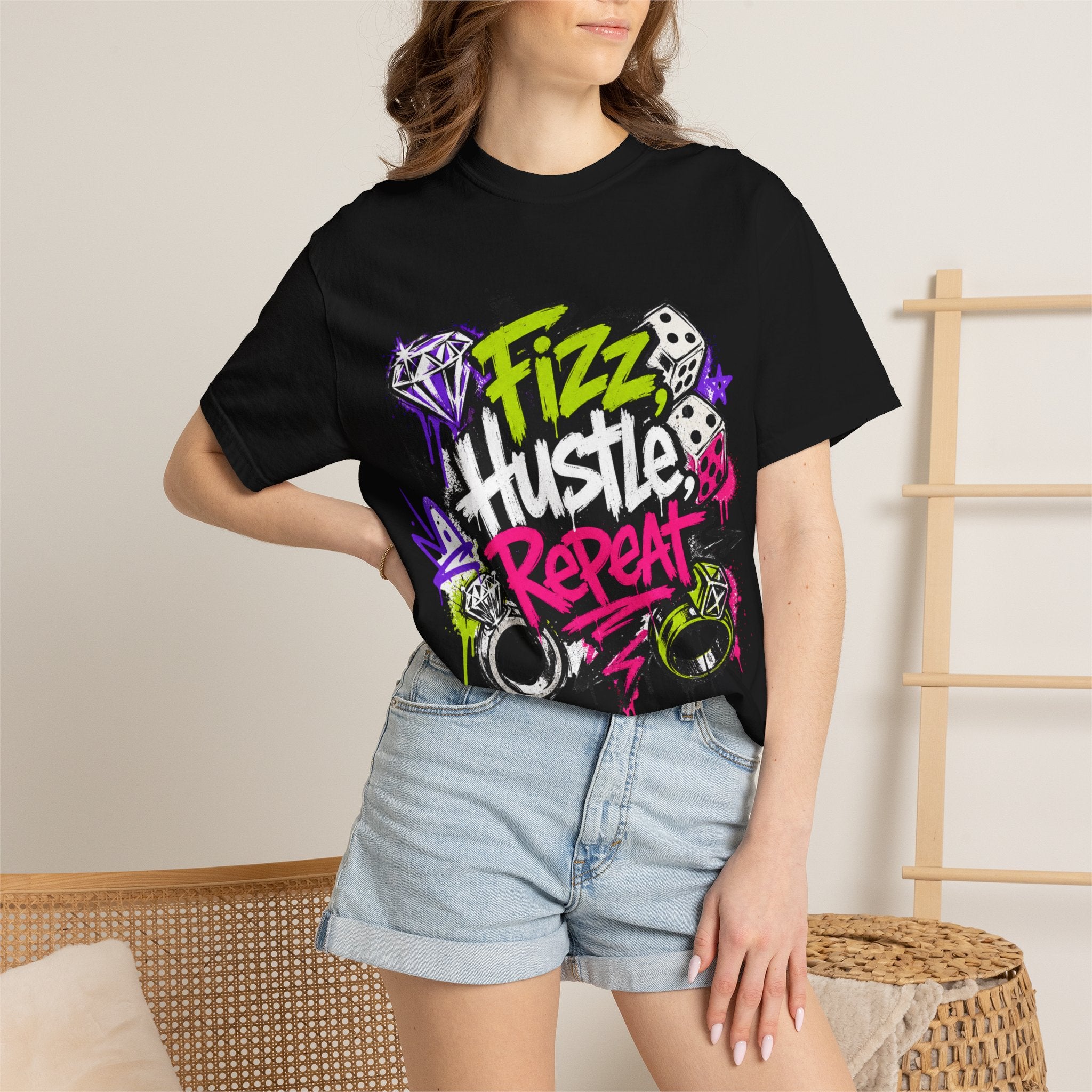 Fizz Hustle Repeat Tee - Comfort Colors