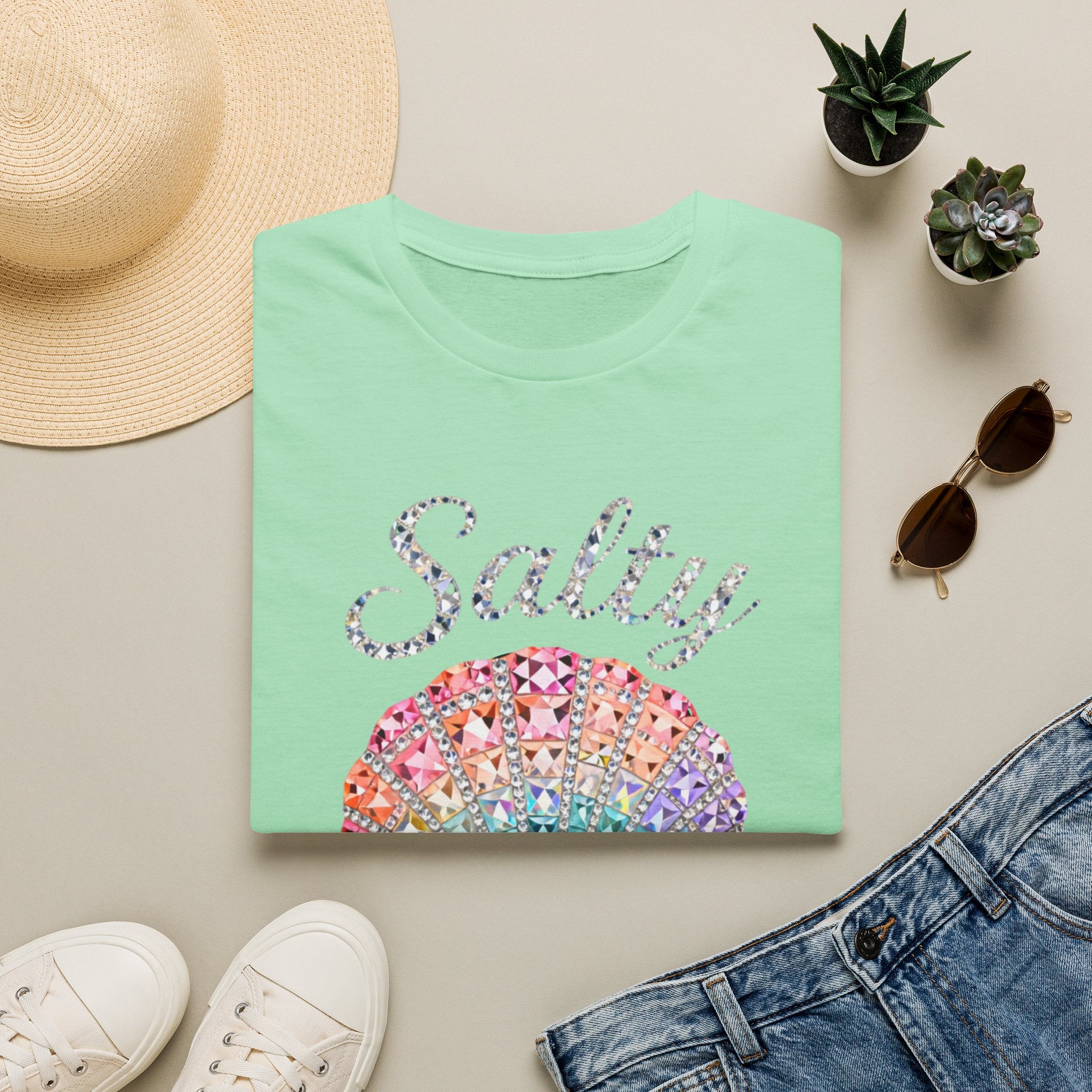 Salty Soul Jewel Tee - Gildan