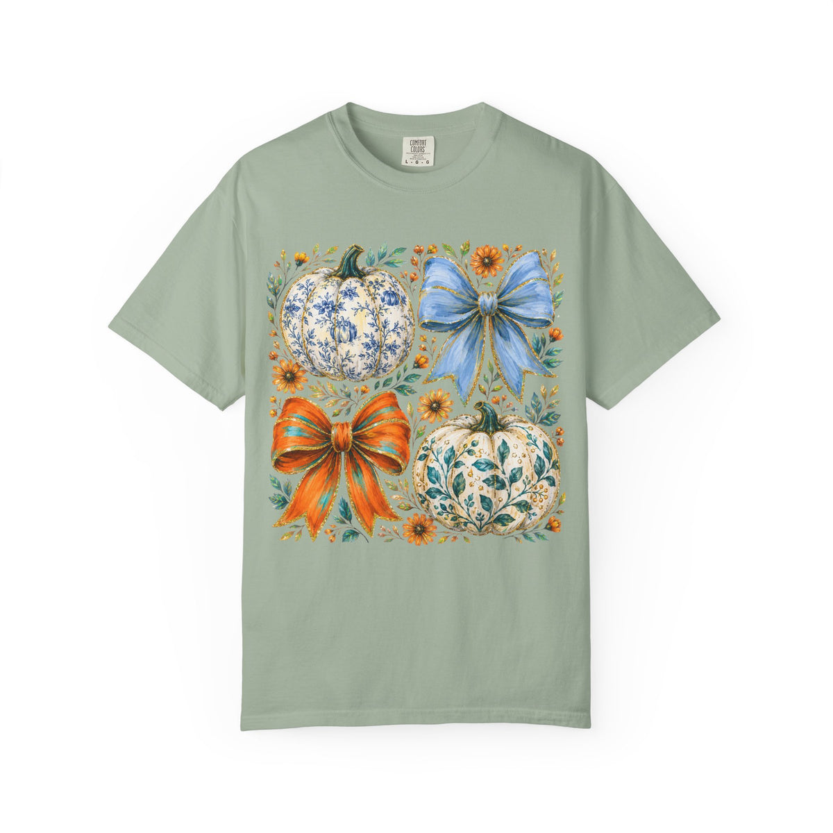 Pumpkin Bows Tee - Comfort Colors