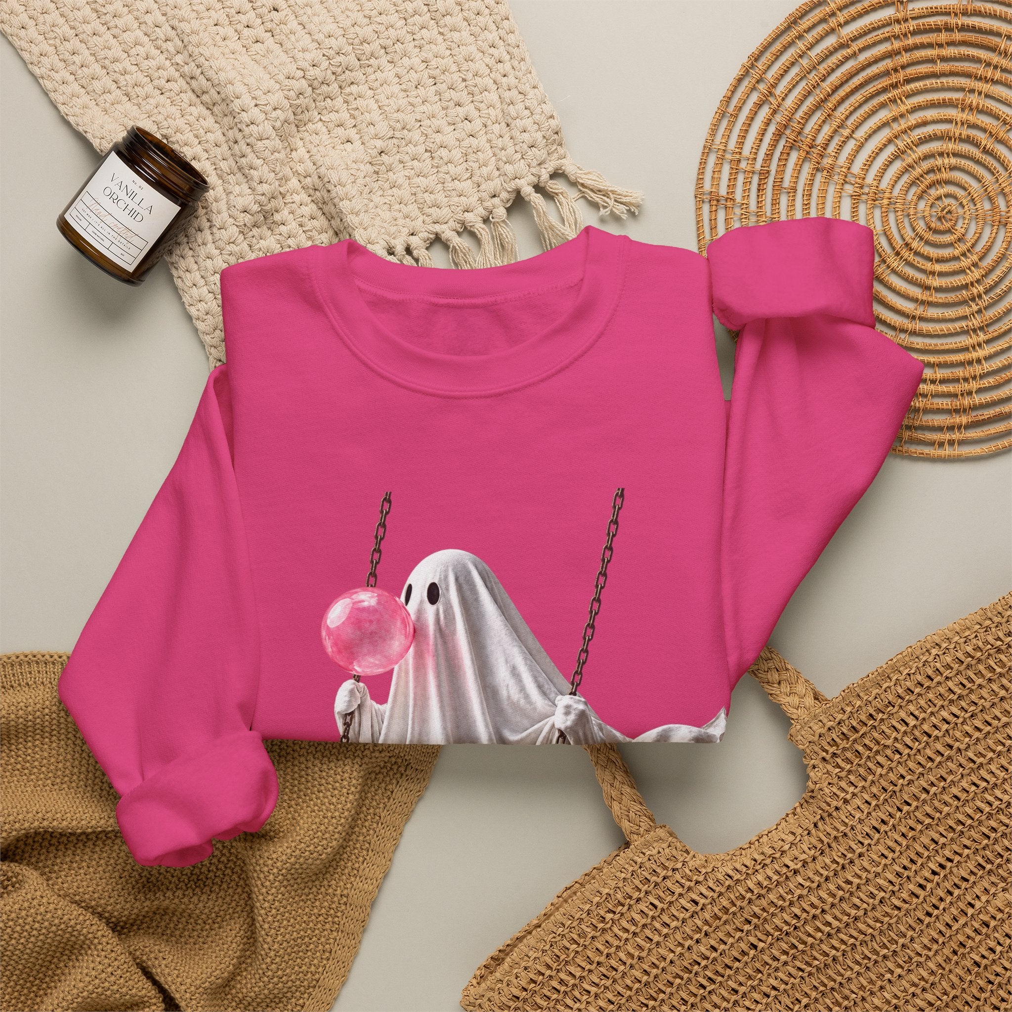 Bubblegum Ghost Sweatshirt - Gildan