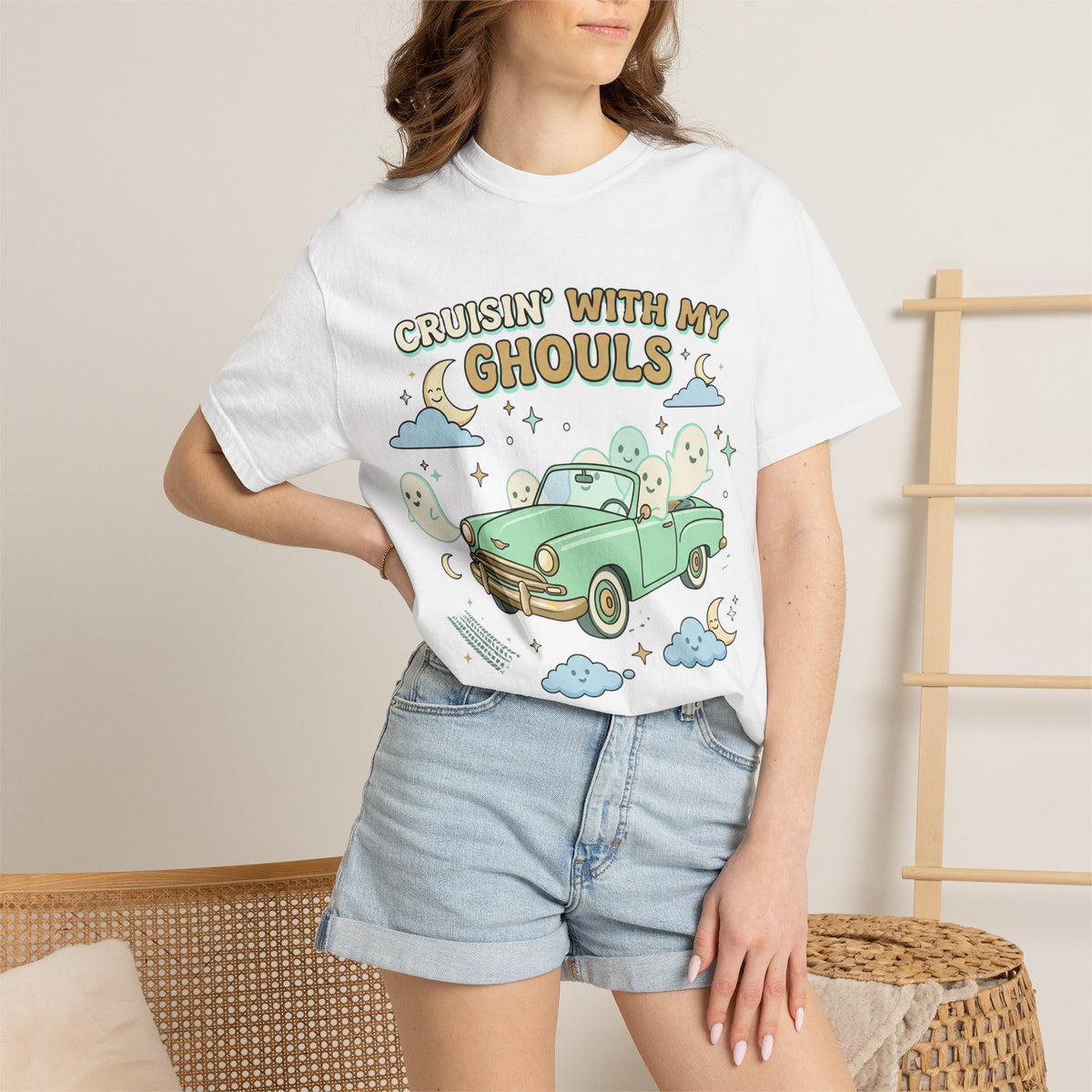 Cruisin' With My Ghouls Tee - Comfort Colors