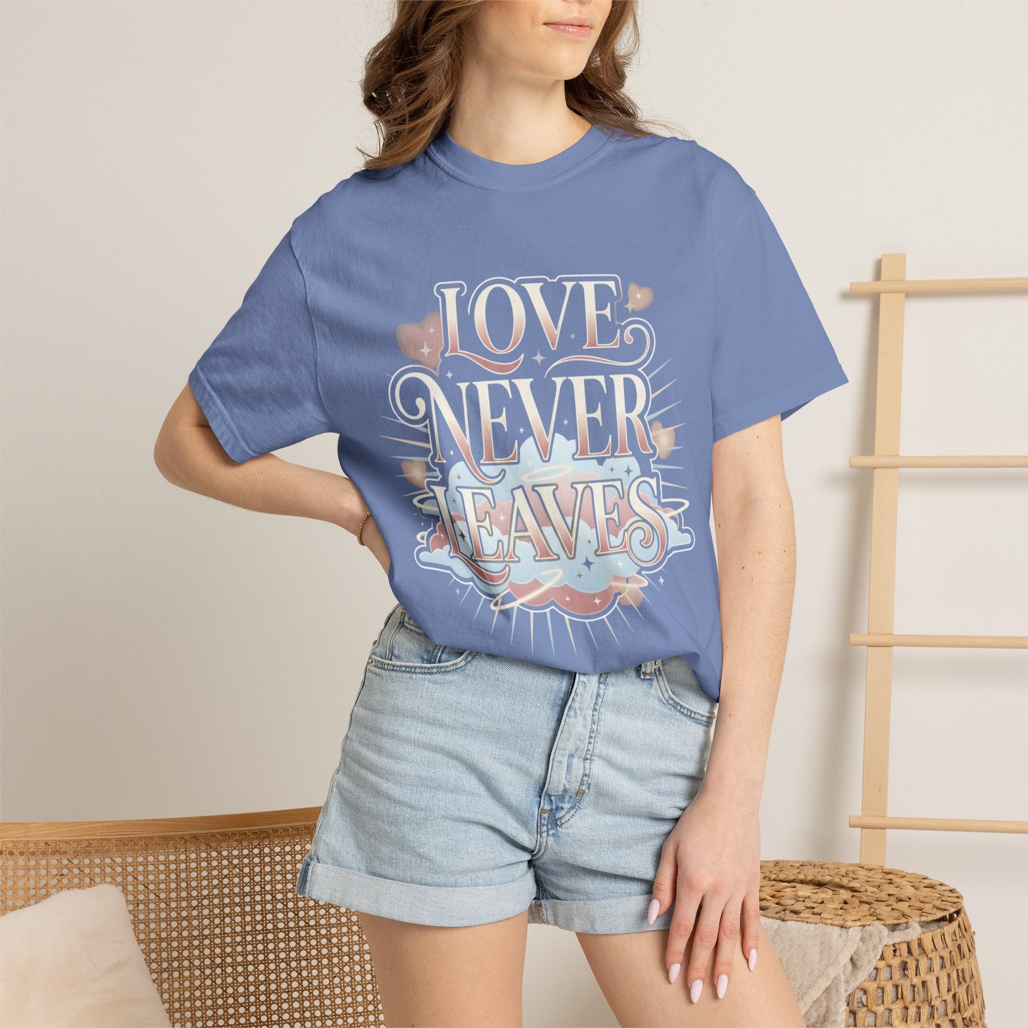 Love Never Leaves Tee - Comfort Colors