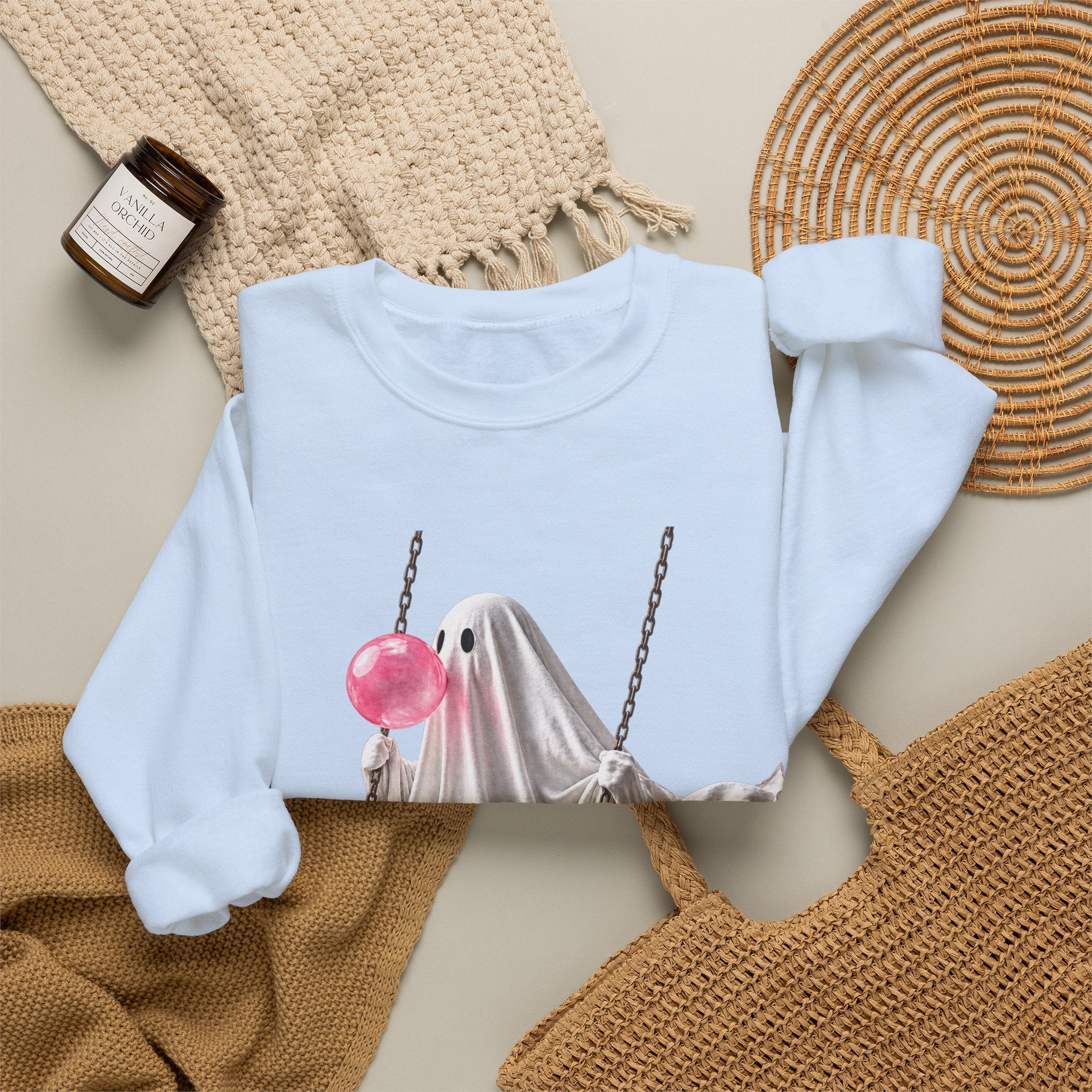 Bubblegum Ghost Sweatshirt - Gildan