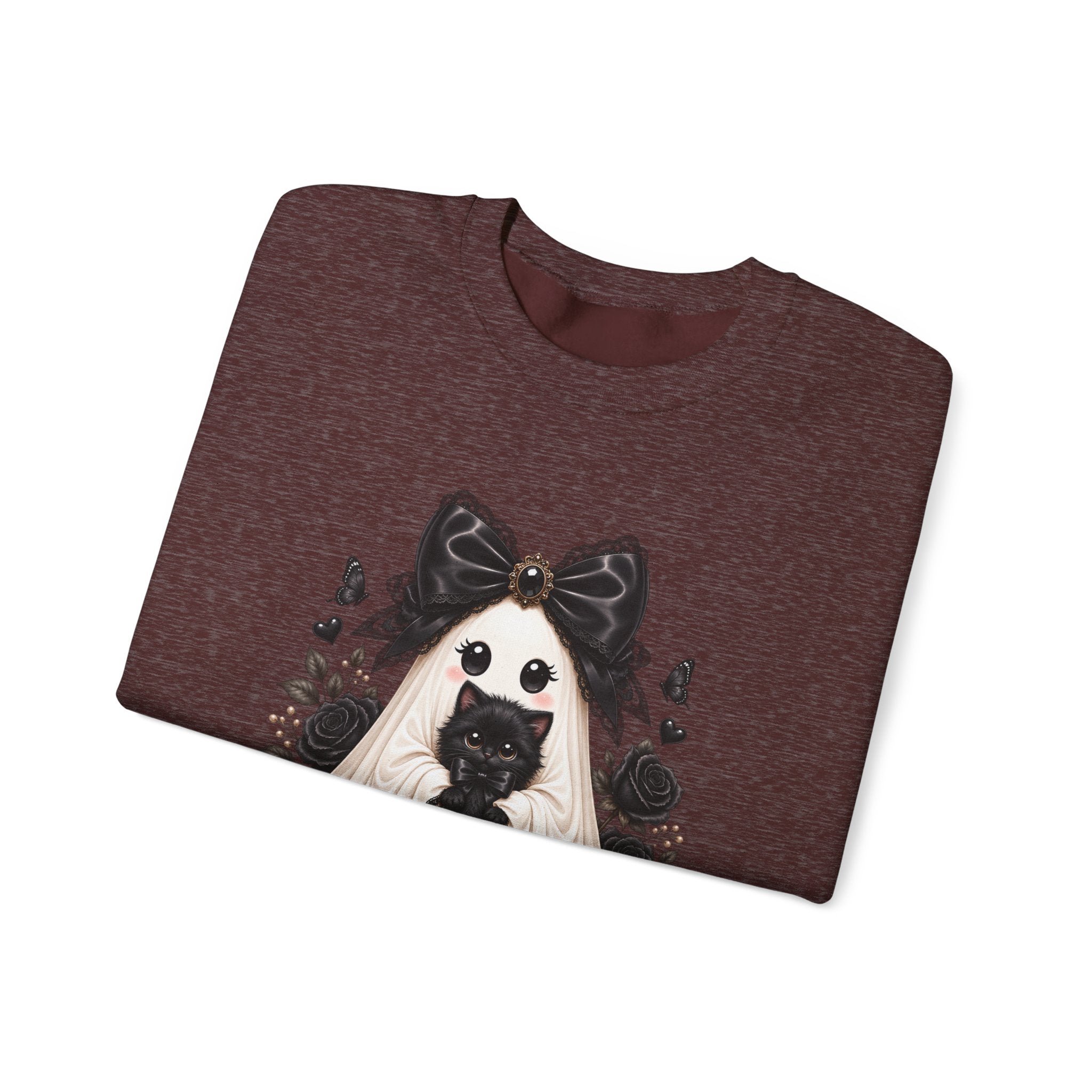 Lace Kitten Ghost Sweatshirt - Gildan