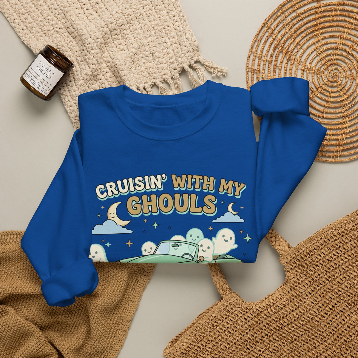 Cruisin' With My Ghouls Sweatshirt - Gildan