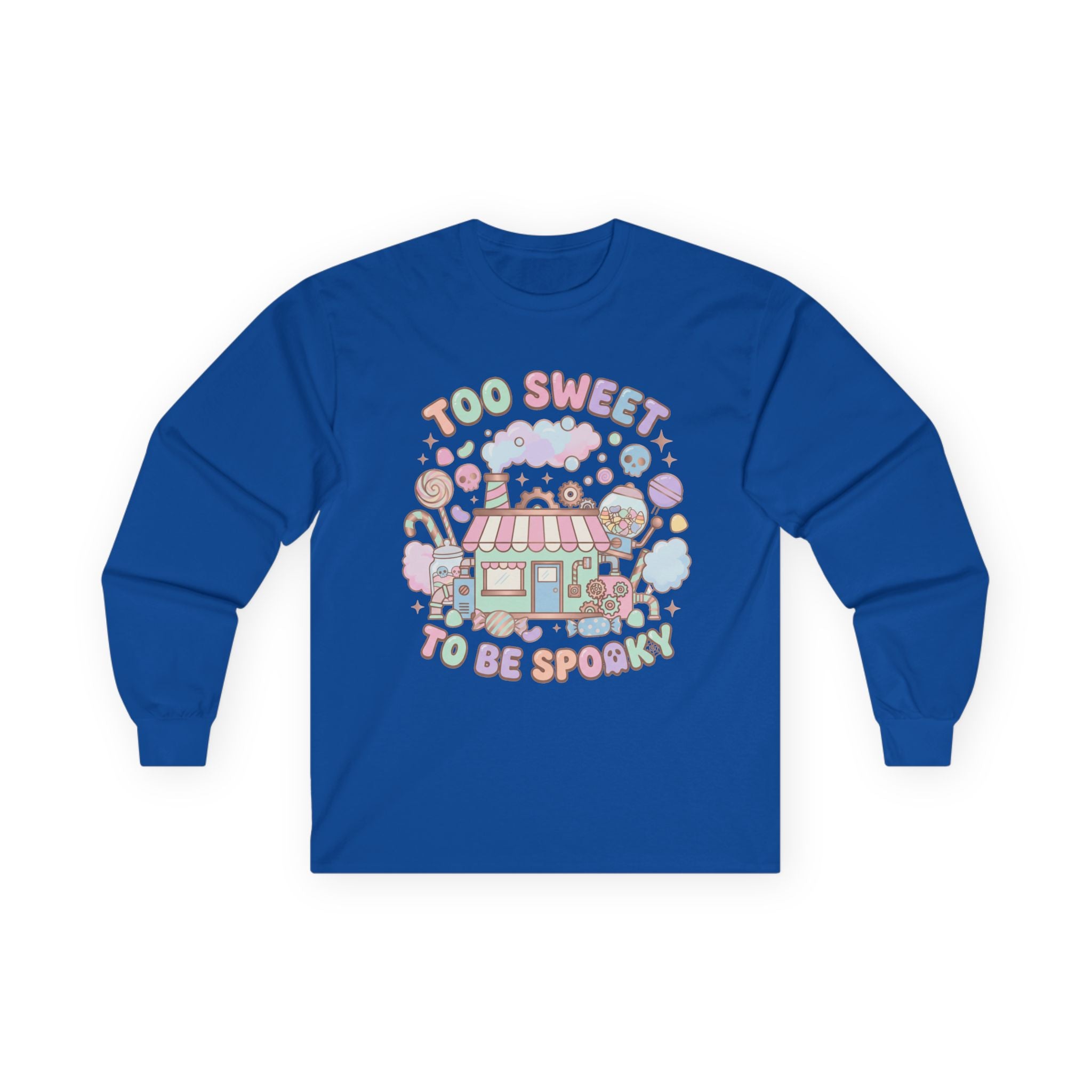 Too Sweet To Be Spooky Long Sleeve Tee - Gildan