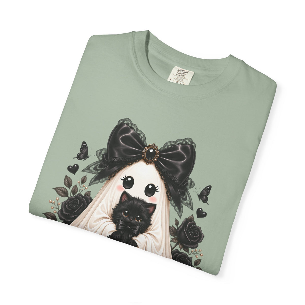 Lace Kitten Ghost Tee - Comfort Colors