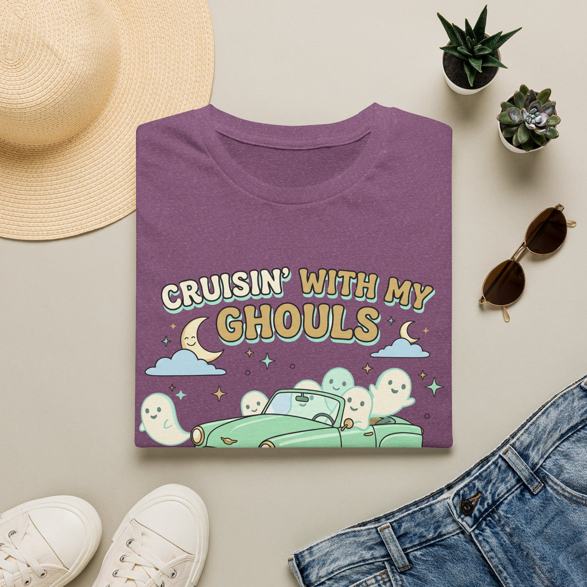 Cruisin' With My Ghouls Tee - Gildan