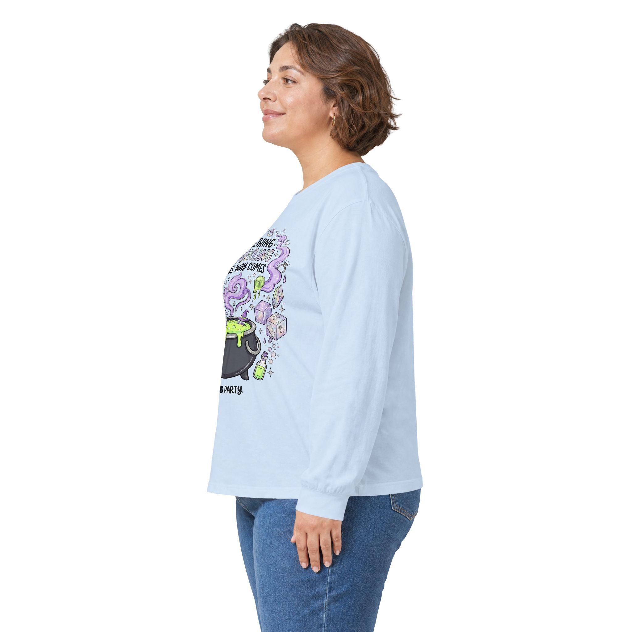 The Spooky Cauldron Long Sleeve Tee - Gildan