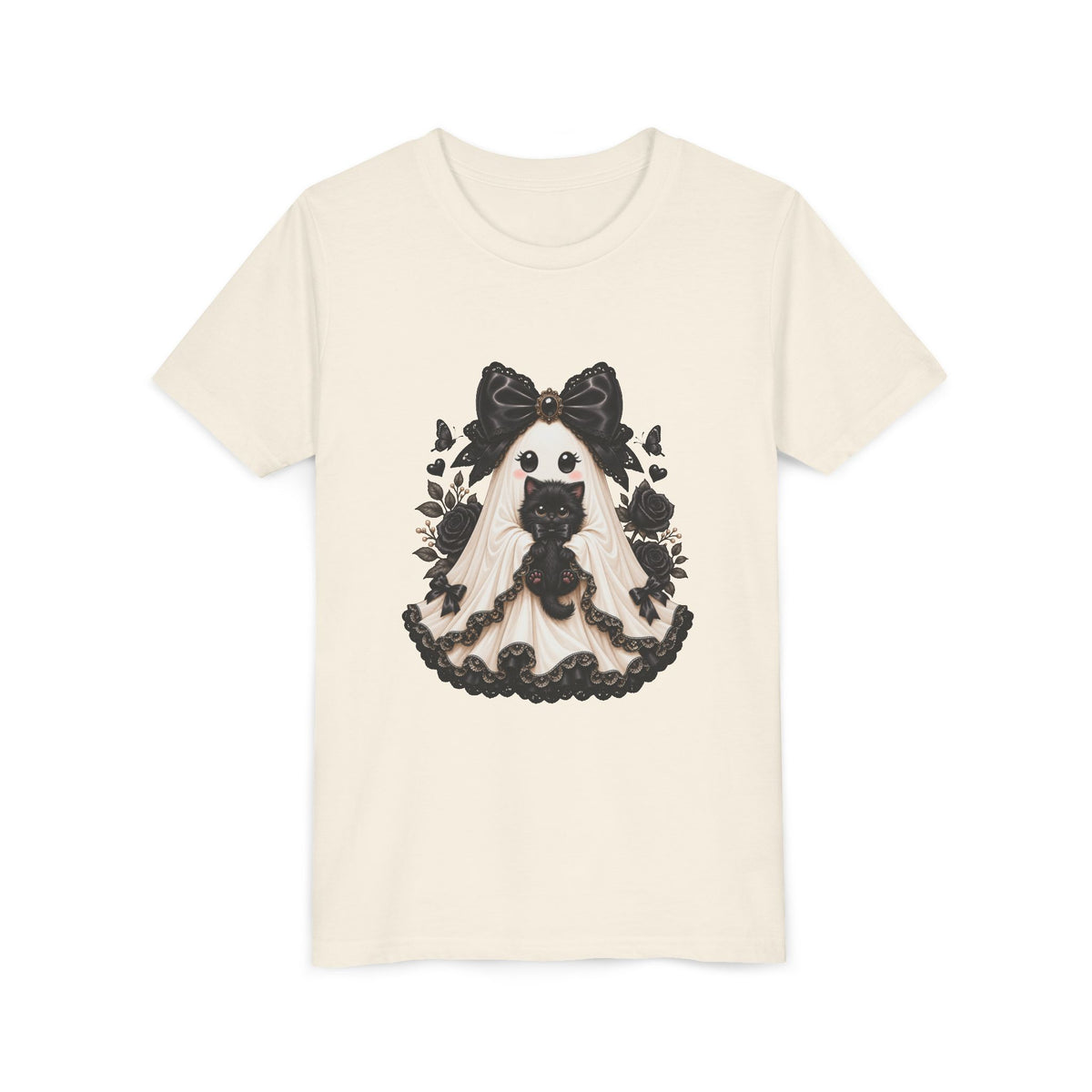 Lace Kitten Ghost Tee - Youth Tee