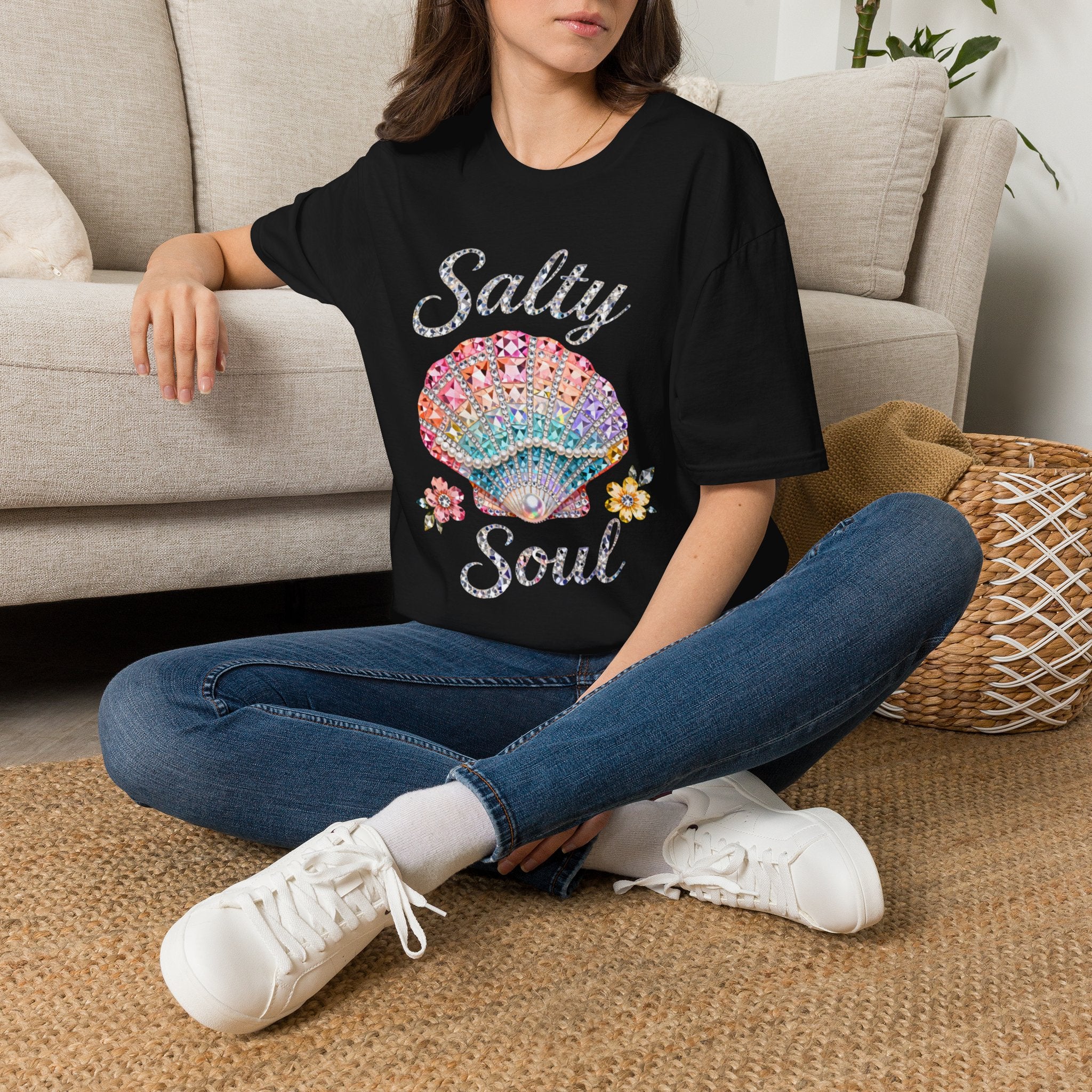 Salty Soul Jewel Tee - Gildan