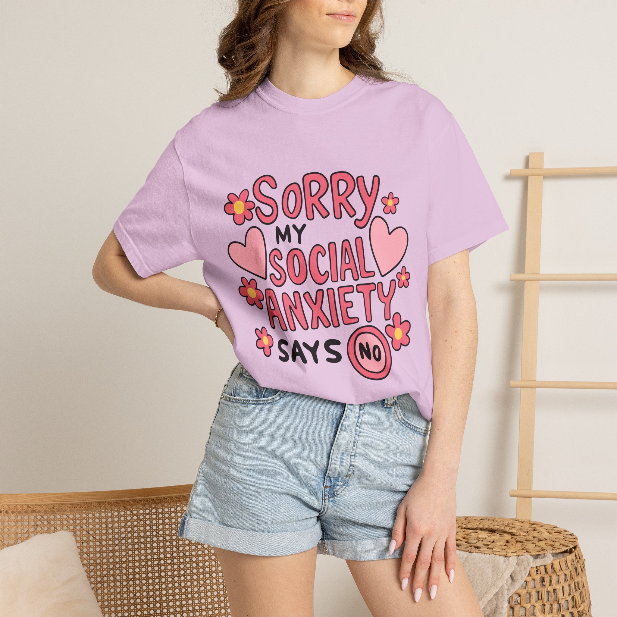 My Social Anxiety Says No Tee - Comfort Colors