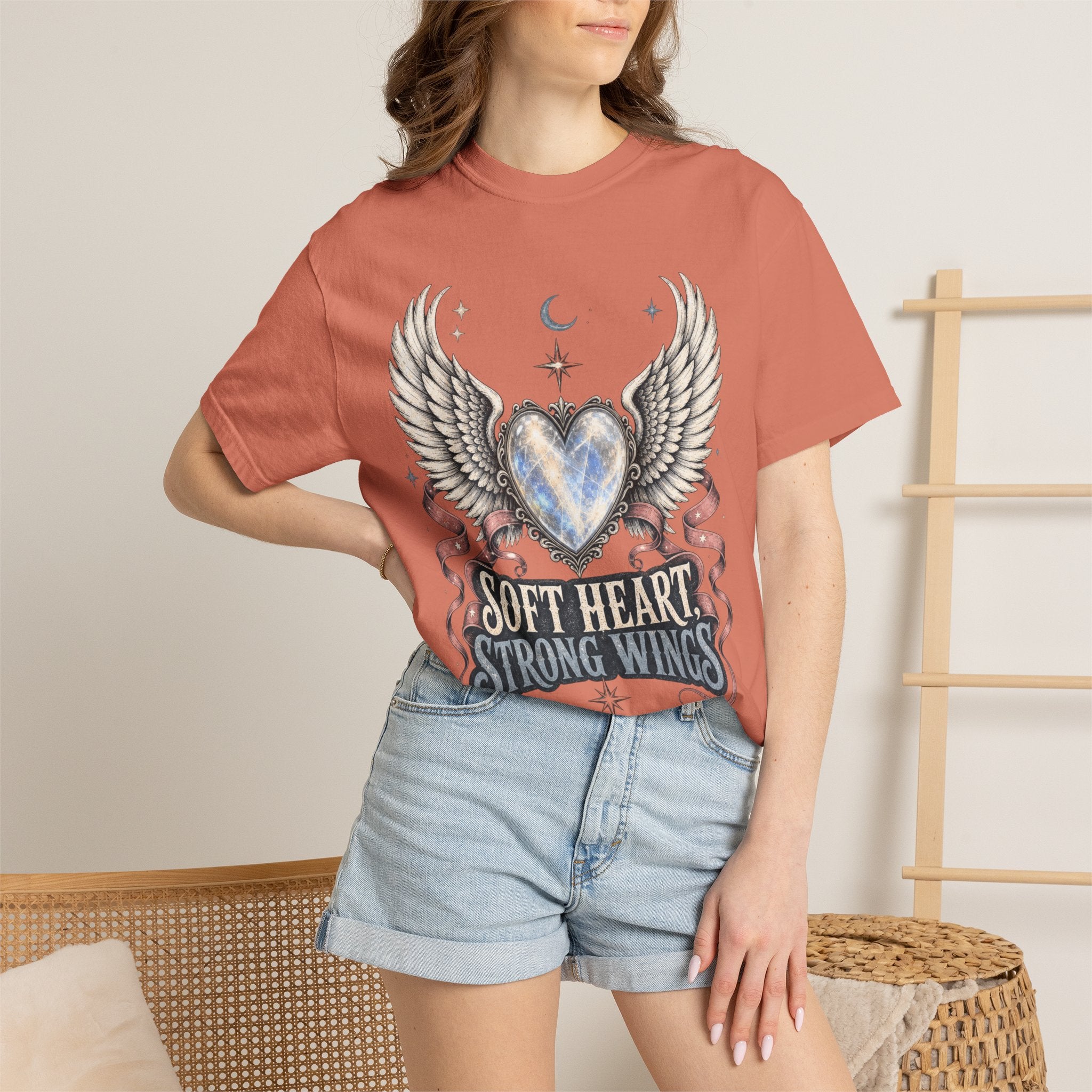 Soft Heart Strong Wings Tee - Comfort Colors