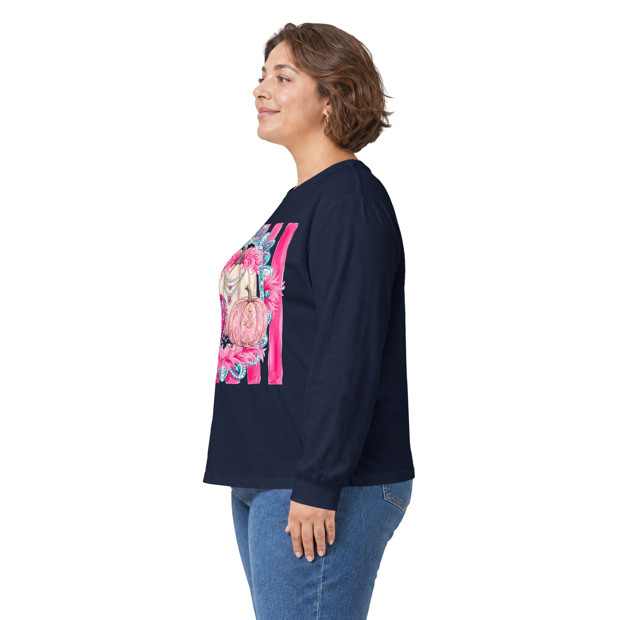 Pink Pumpkins Glam Long Sleeve - Gildan