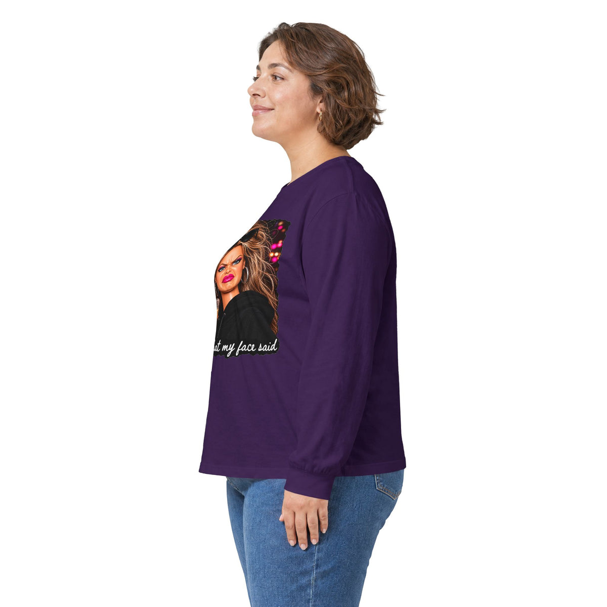 Sorry For What My Face Said Long Sleeve Tee - Gildan