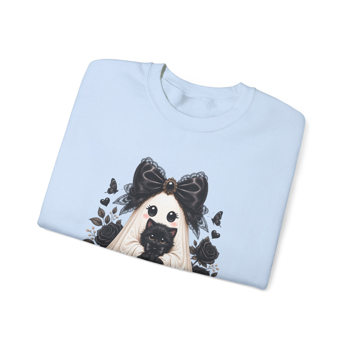 Lace Kitten Ghost Sweatshirt - Gildan