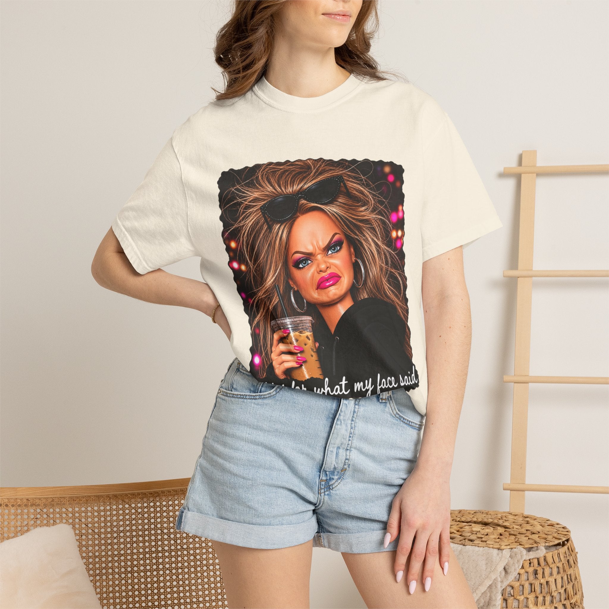 Sorry For What My Face Said Tee - Comfort Colors