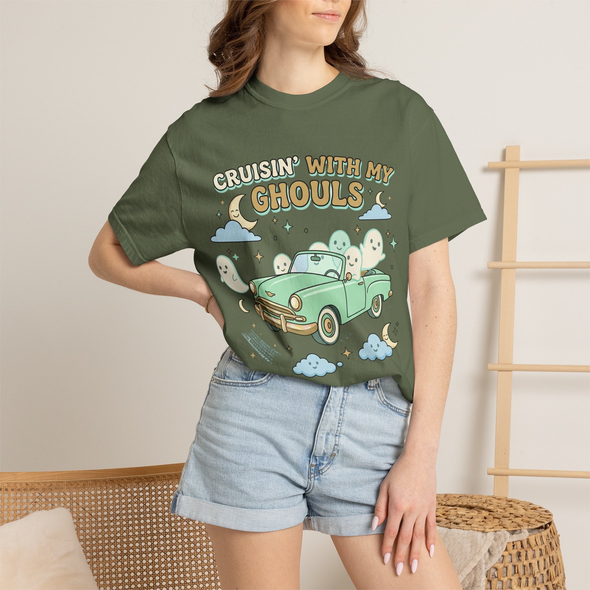 Cruisin' With My Ghouls Tee - Comfort Colors