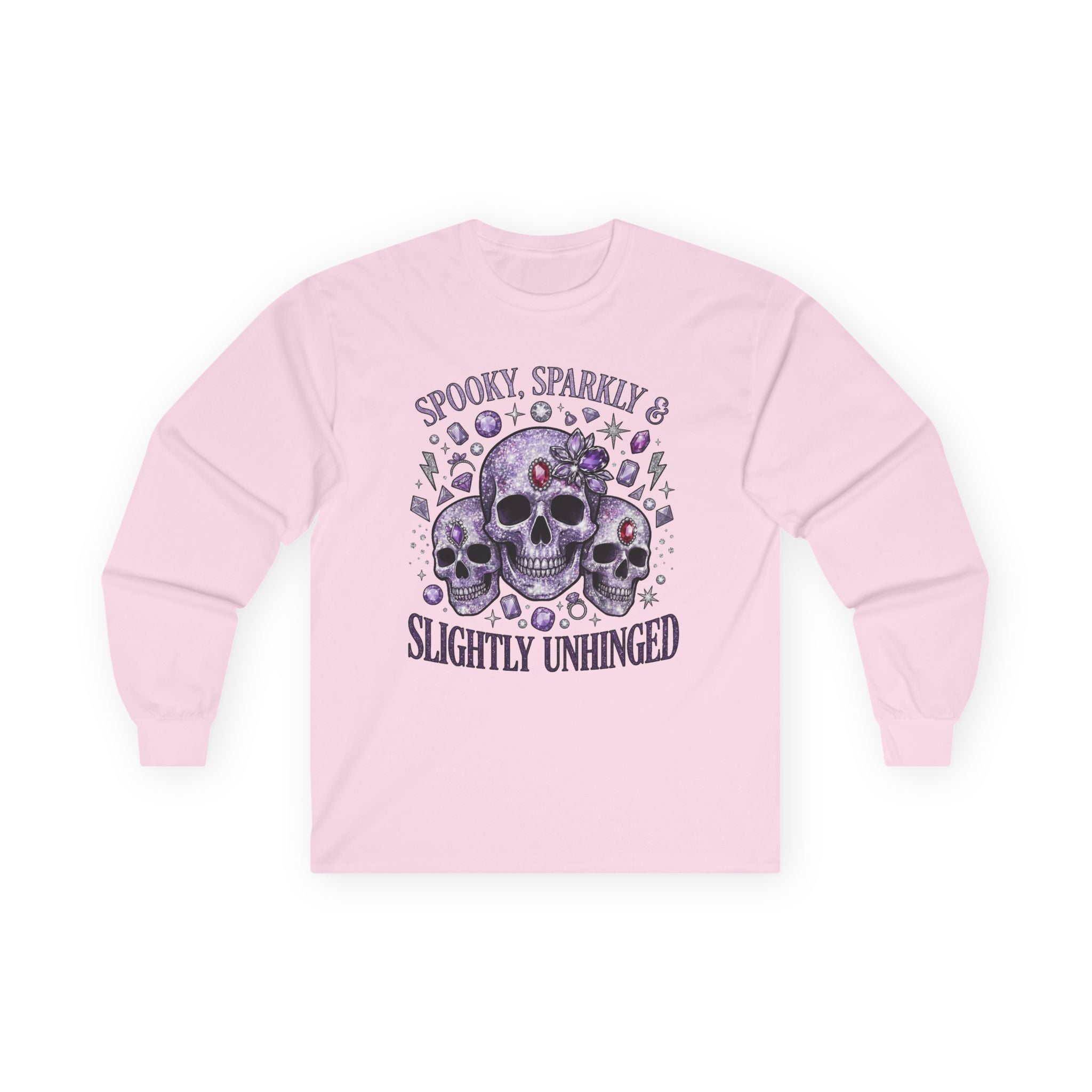 Spooky and Sparkly Long Sleeve Tee - Gildan