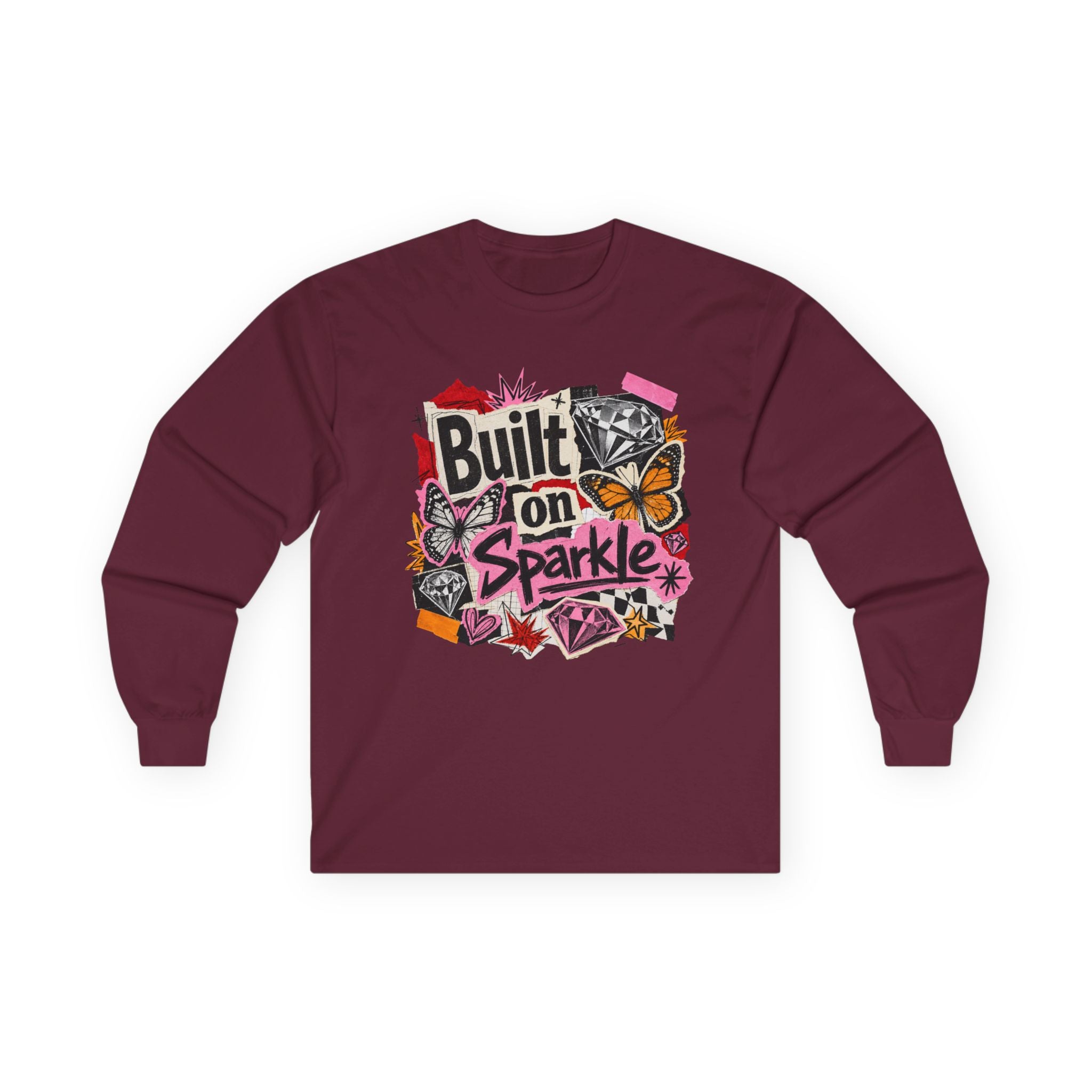 Built on Sparkle Long Sleeve Tee - Gildan