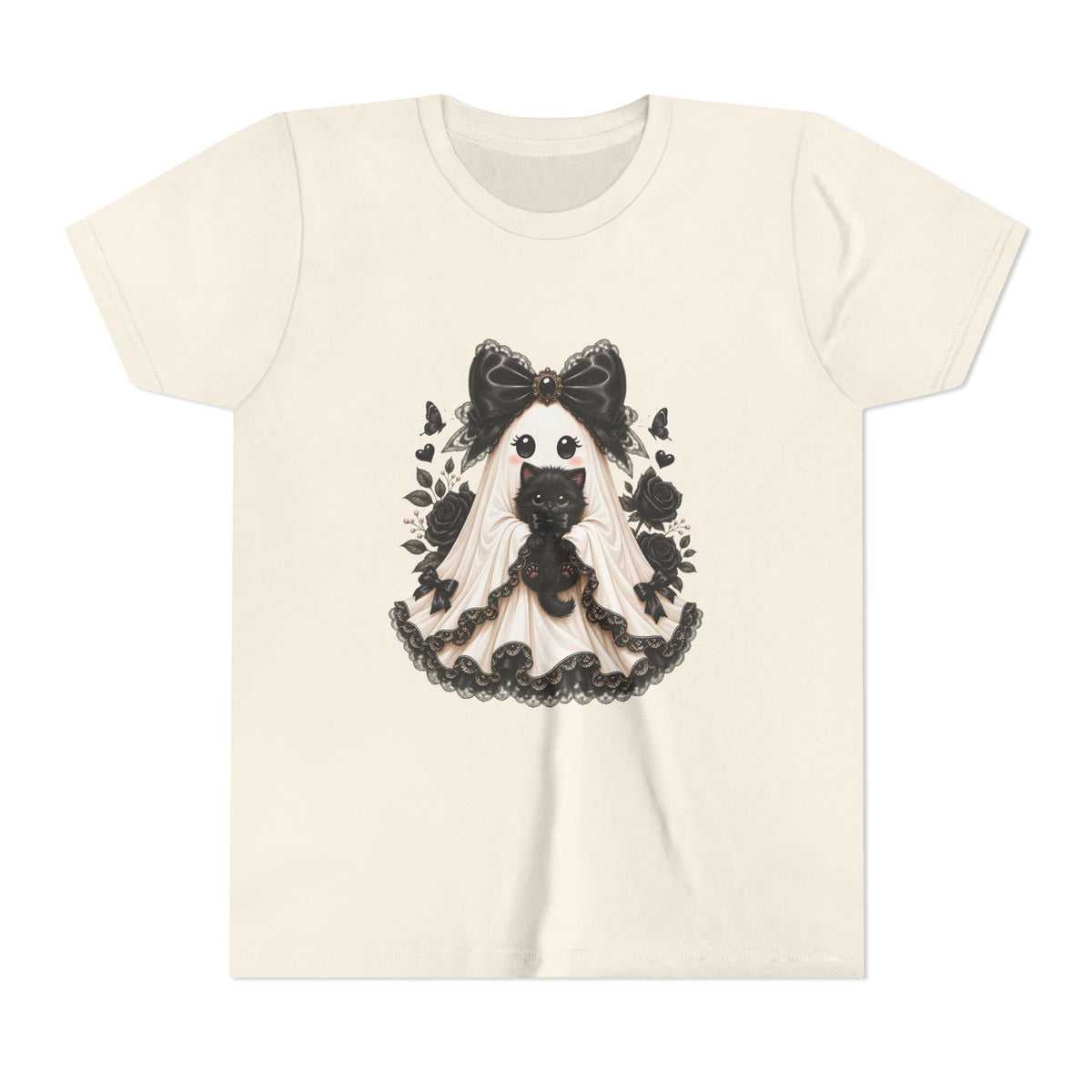 Lace Kitten Ghost Tee - Youth Tee