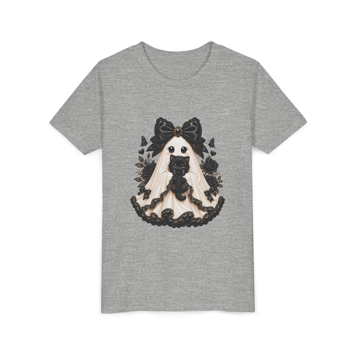 Lace Kitten Ghost Tee - Youth Tee