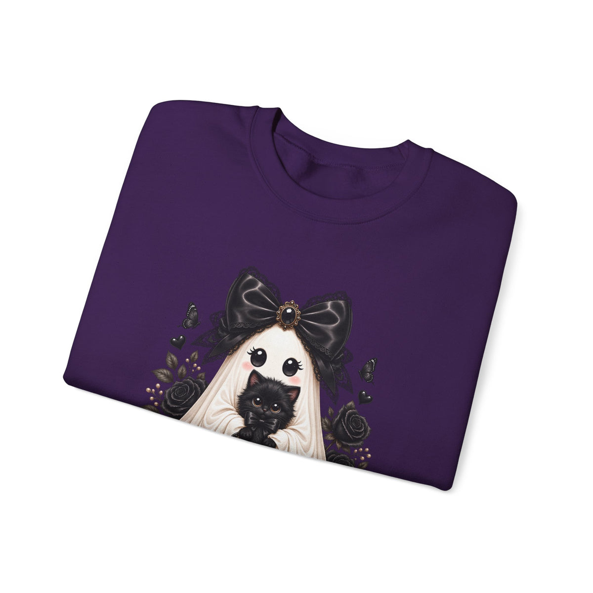 Lace Kitten Ghost Sweatshirt - Gildan