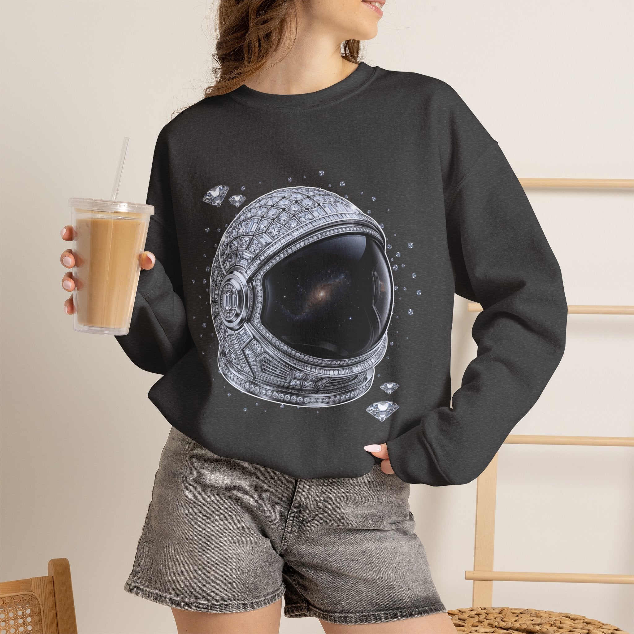 Sparkle Astronaut Sweatshirt - Gildan