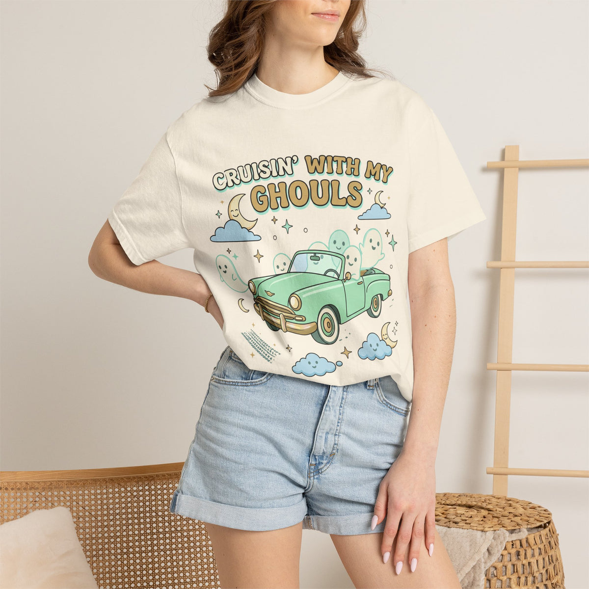 Cruisin' With My Ghouls Tee - Comfort Colors