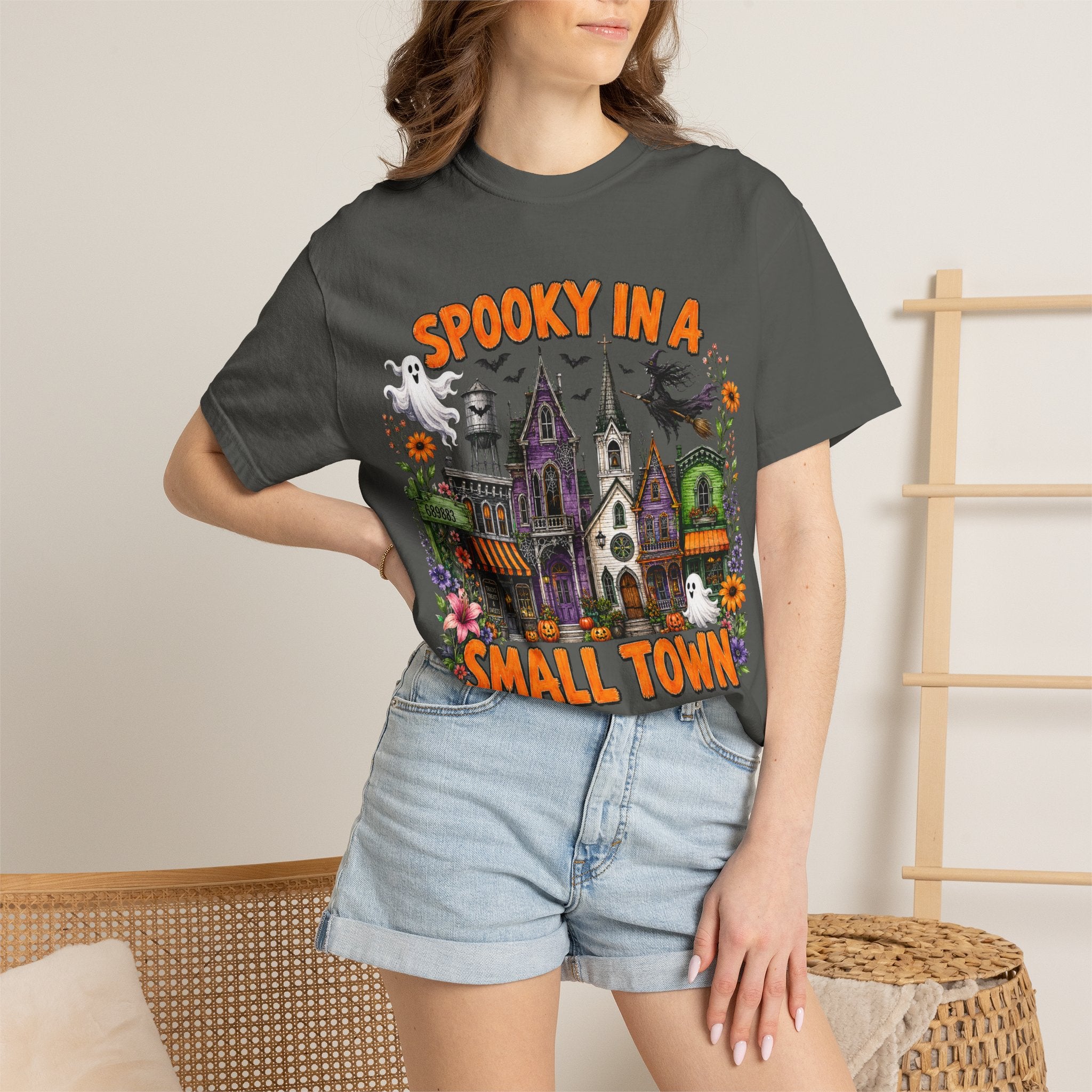 Spooky In A Small Town Tee - Comfort Colors