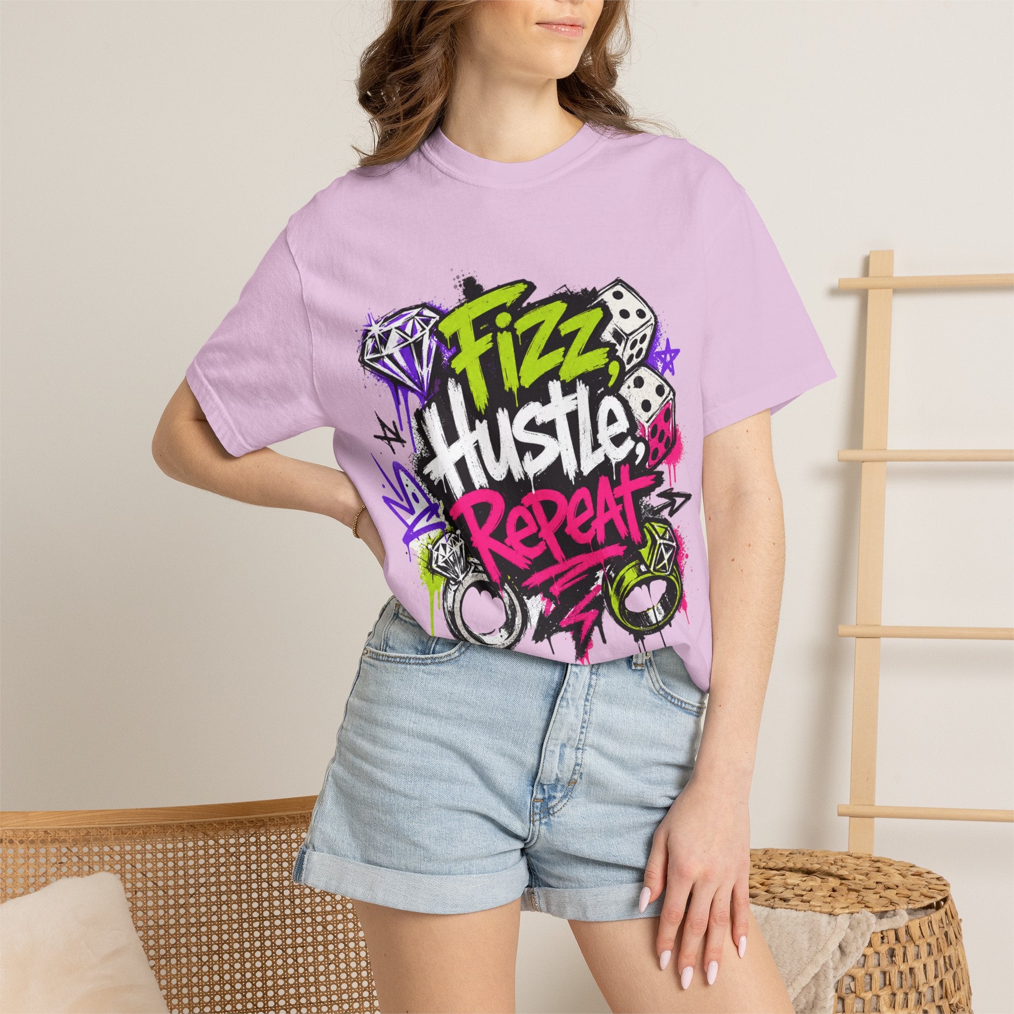 Fizz Hustle Repeat Tee - Comfort Colors