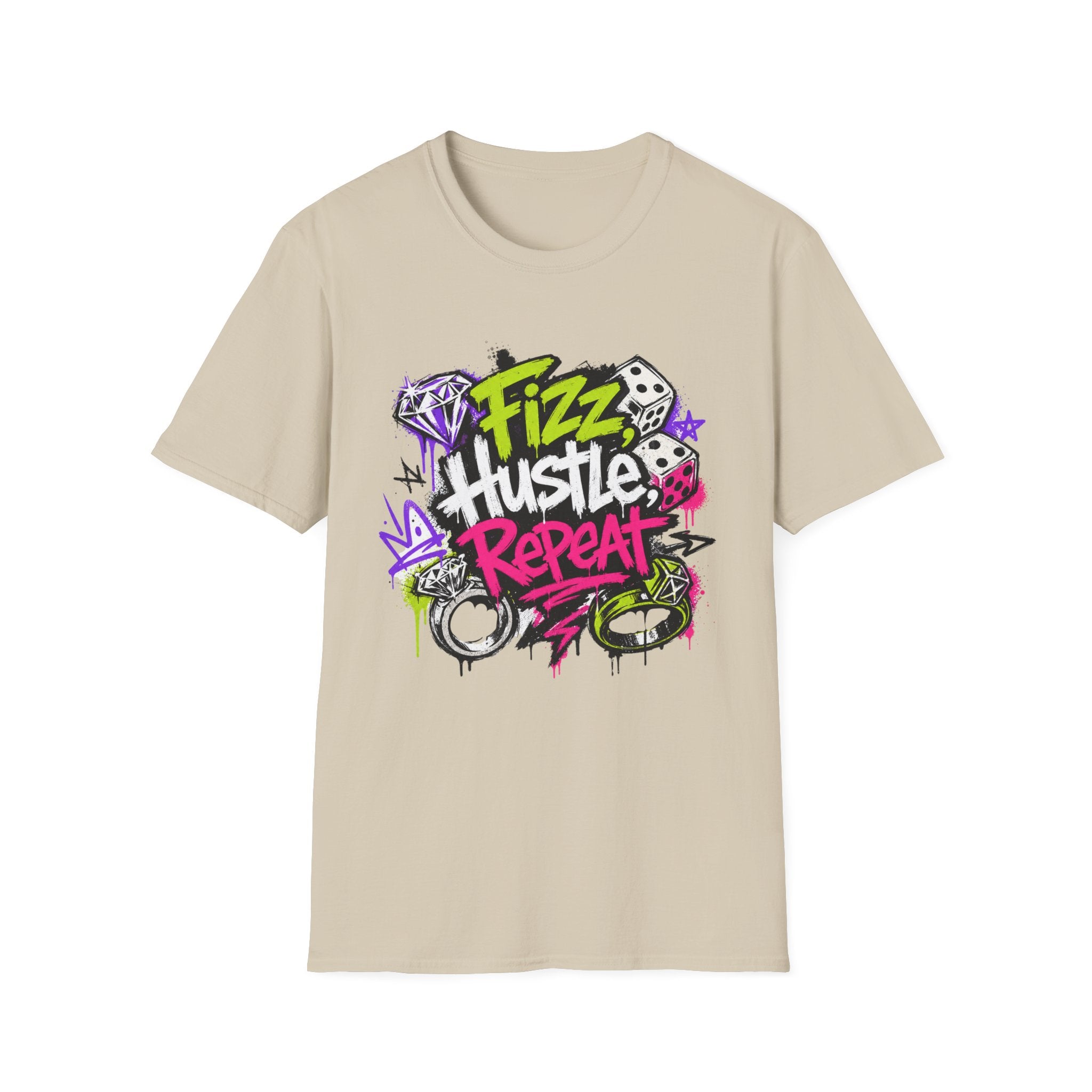 Fizz Hustle Repeat Tee - Gildan