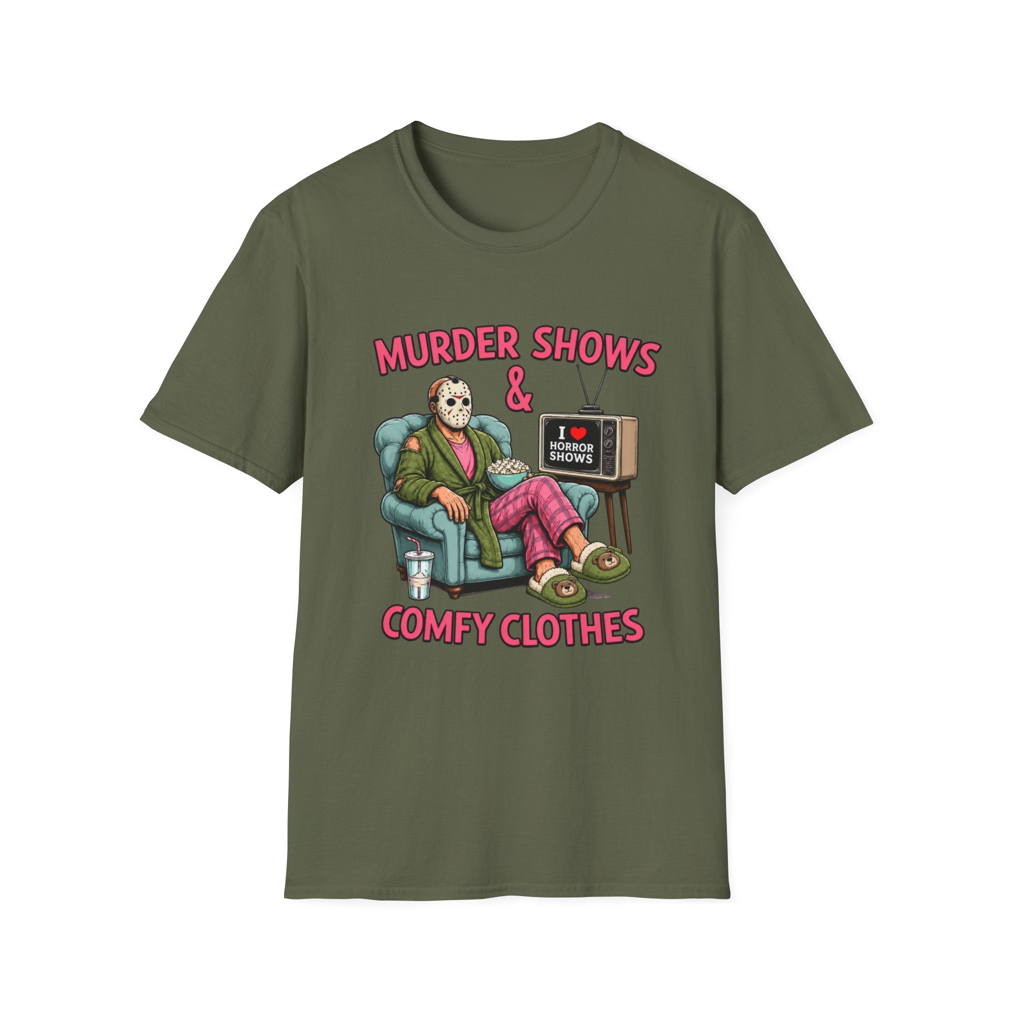 Murder Shows and Comfy Clothes Tee- Gildan