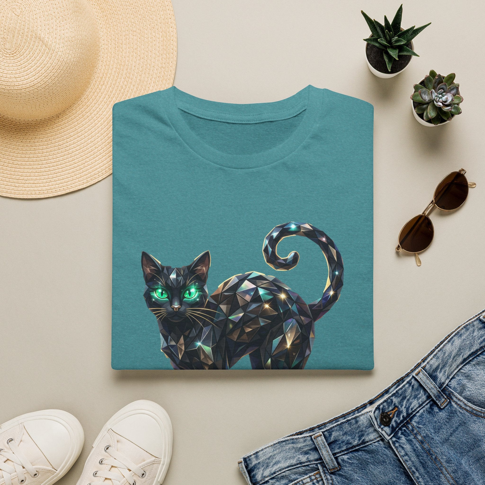 The Jeweled Cat Tee - Gildan