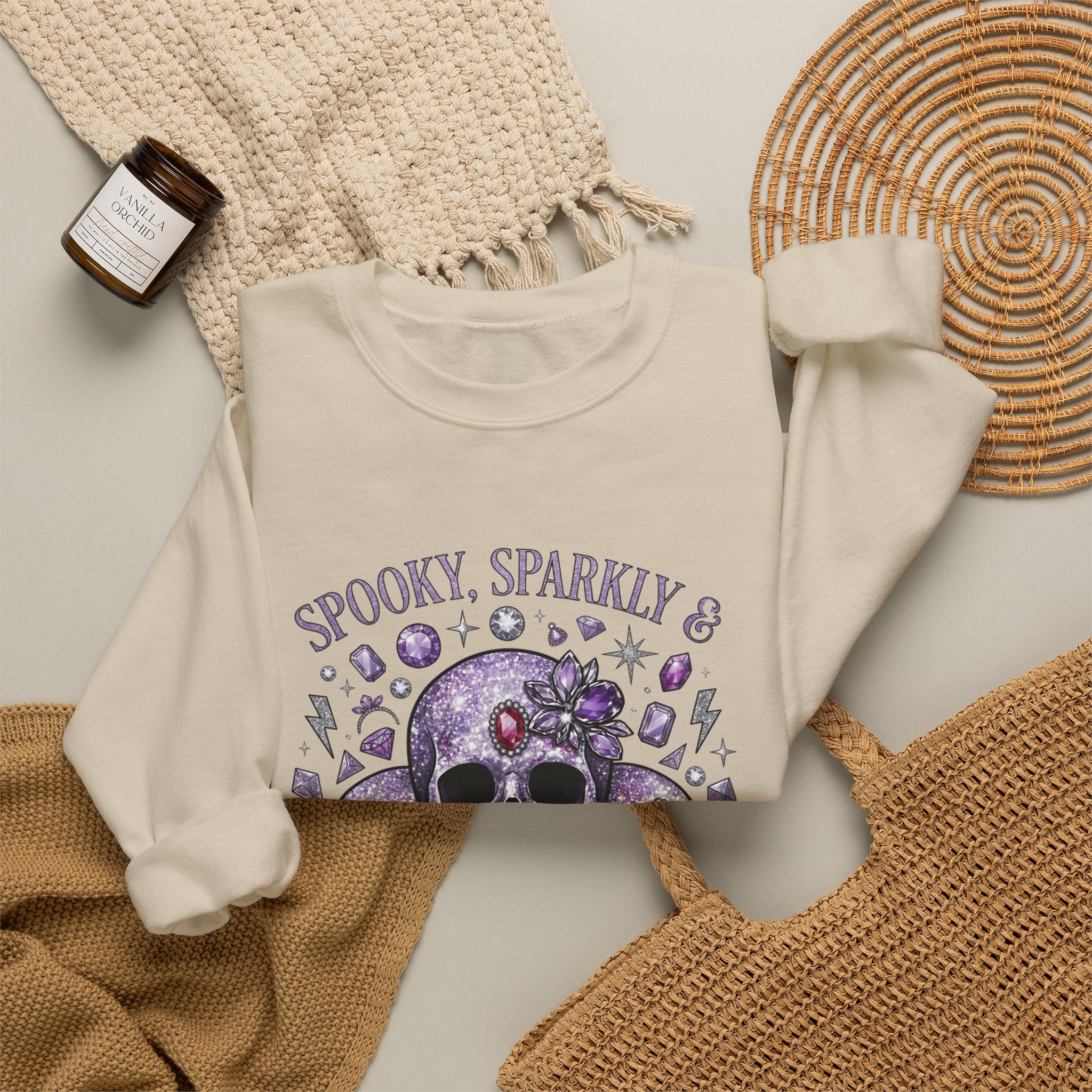 Spooky and Sparkly Sweatshirt - Gildan