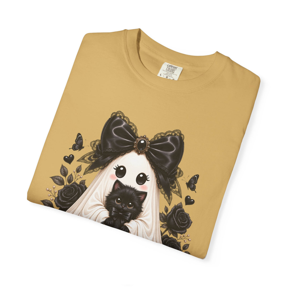 Lace Kitten Ghost Tee - Comfort Colors