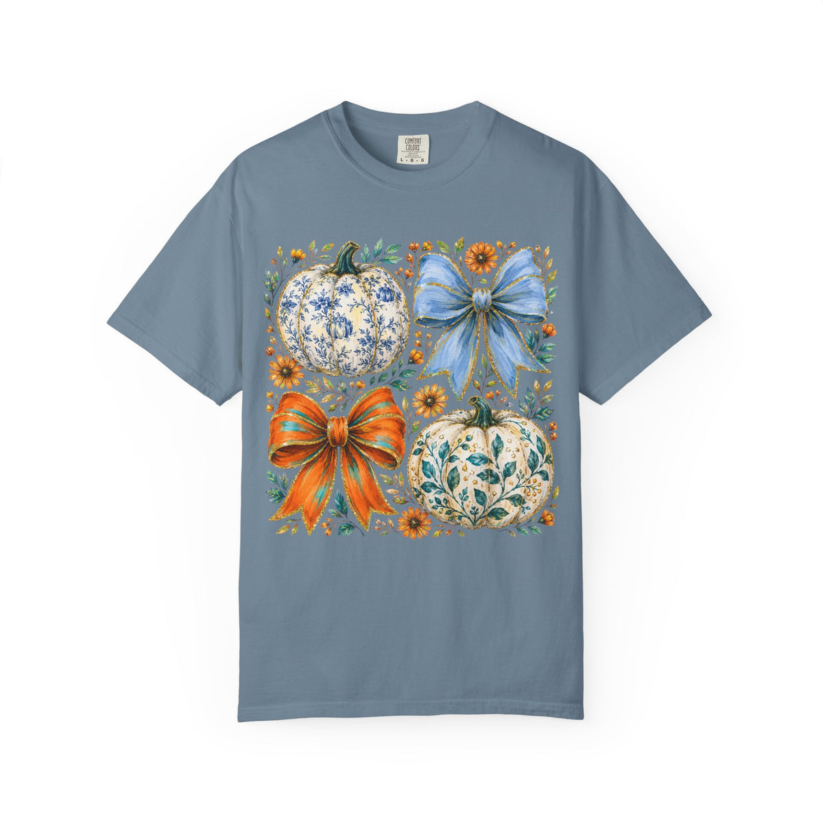 Pumpkin Bows Tee - Comfort Colors