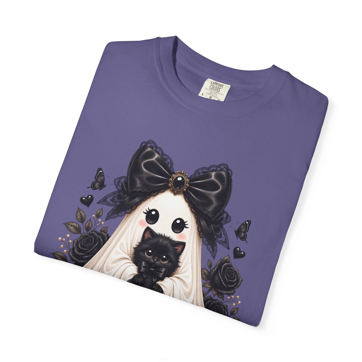 Lace Kitten Ghost Tee - Comfort Colors