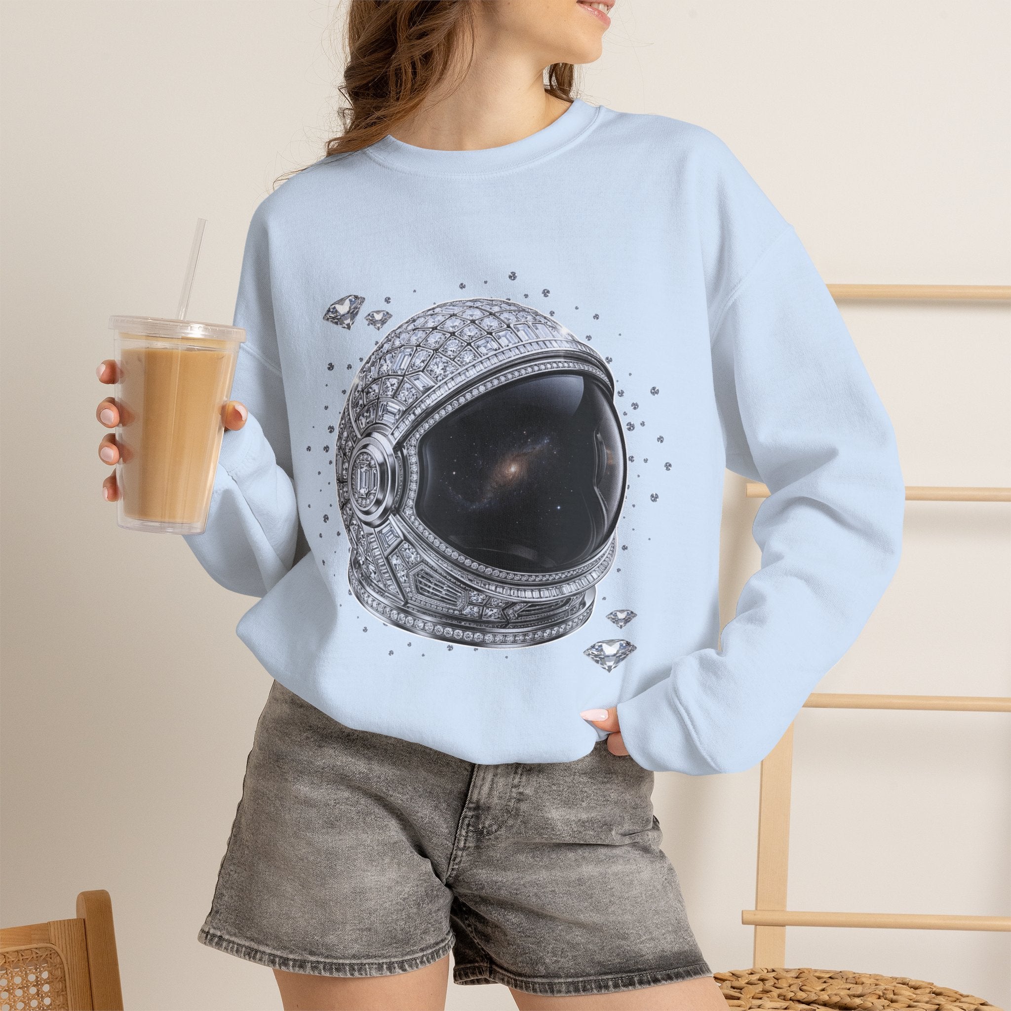 Sparkle Astronaut Sweatshirt - Gildan
