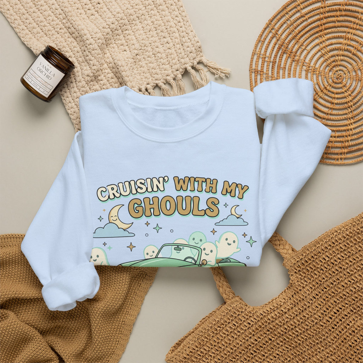 Cruisin' With My Ghouls Sweatshirt - Gildan