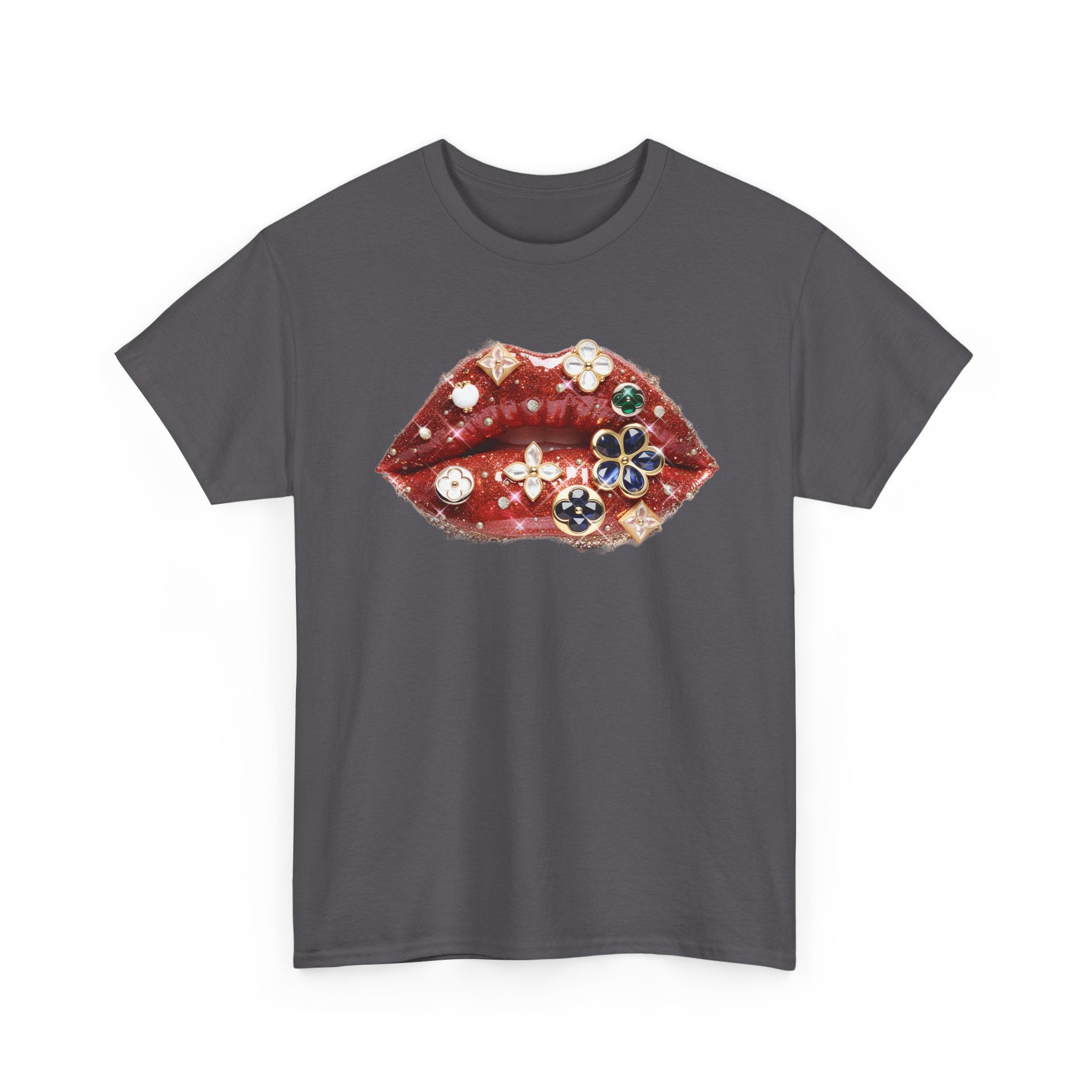 Jeweled Lip Graphic Tee - Gildan Tee