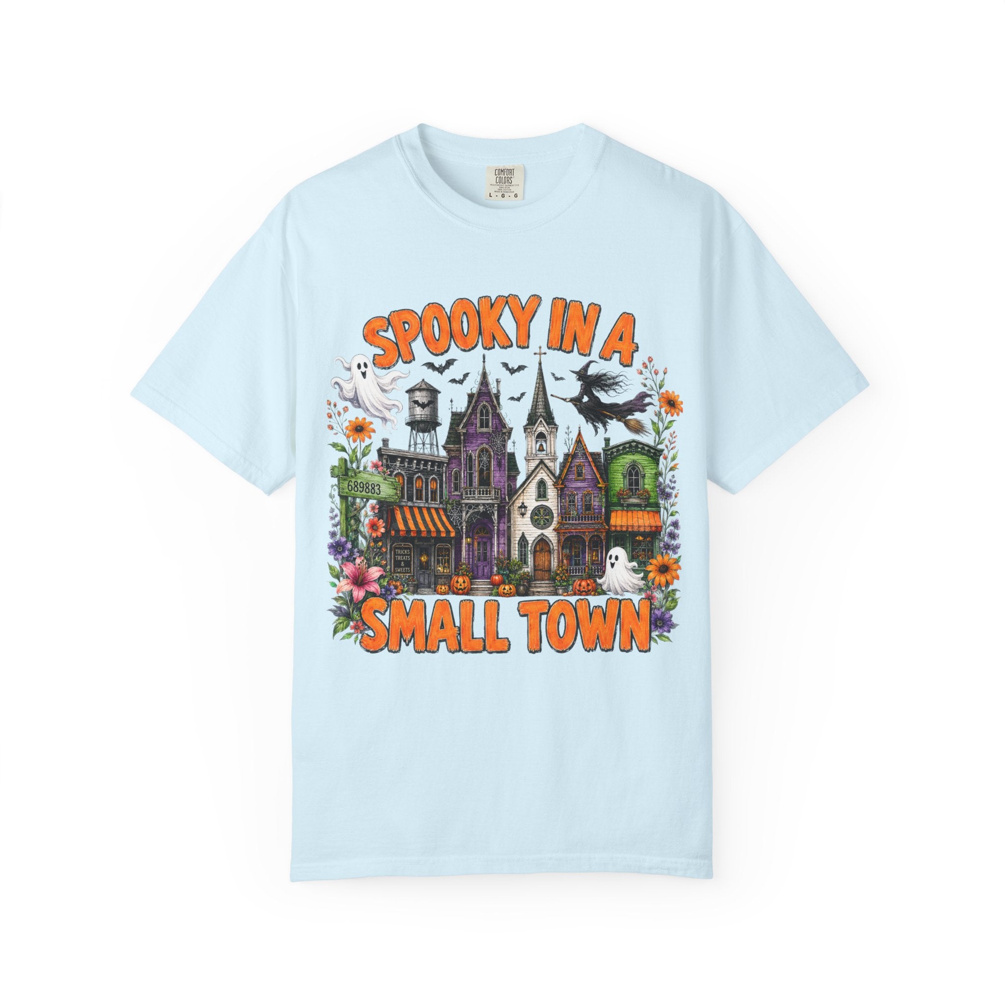Spooky In A Small Town Tee - Comfort Colors