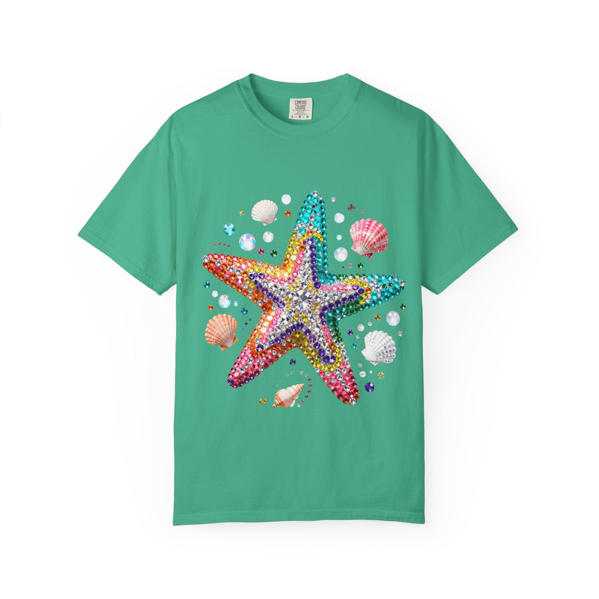 Jeweled Starfish Tee - Comfort Colors