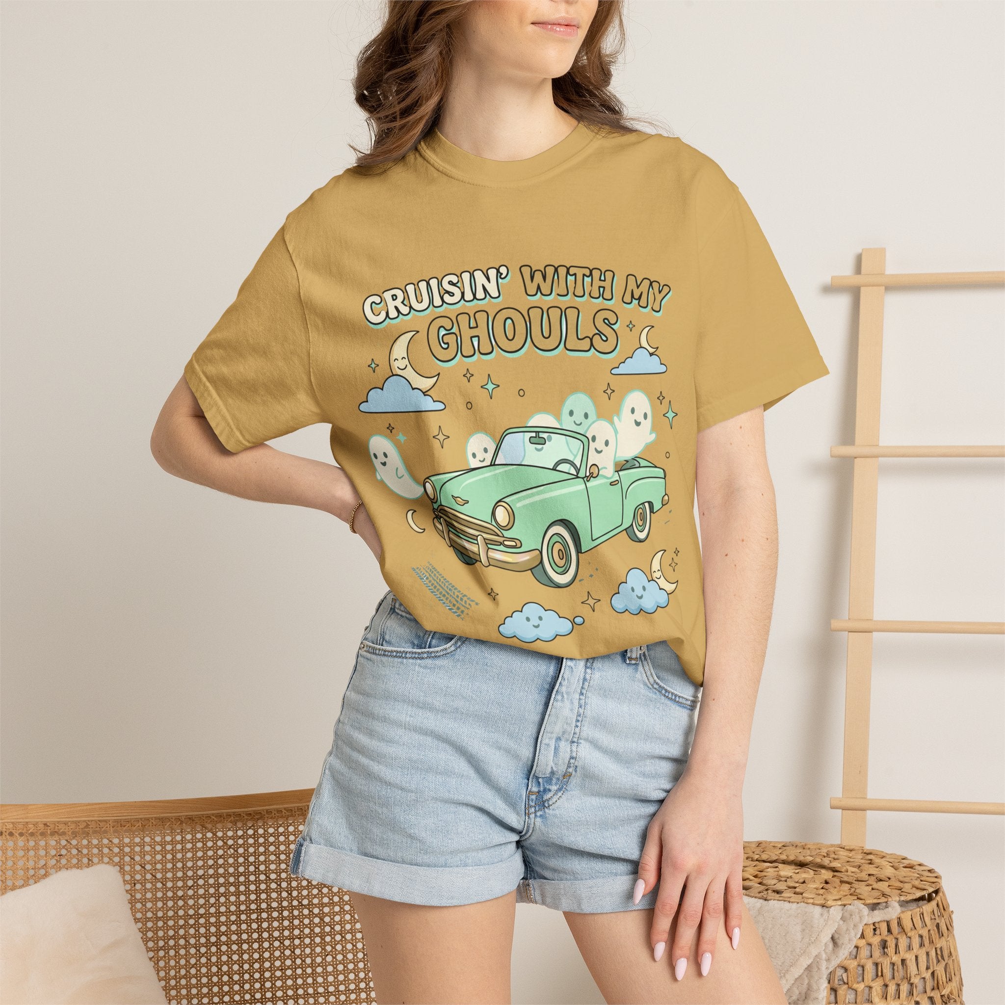 Cruisin' With My Ghouls Tee - Comfort Colors