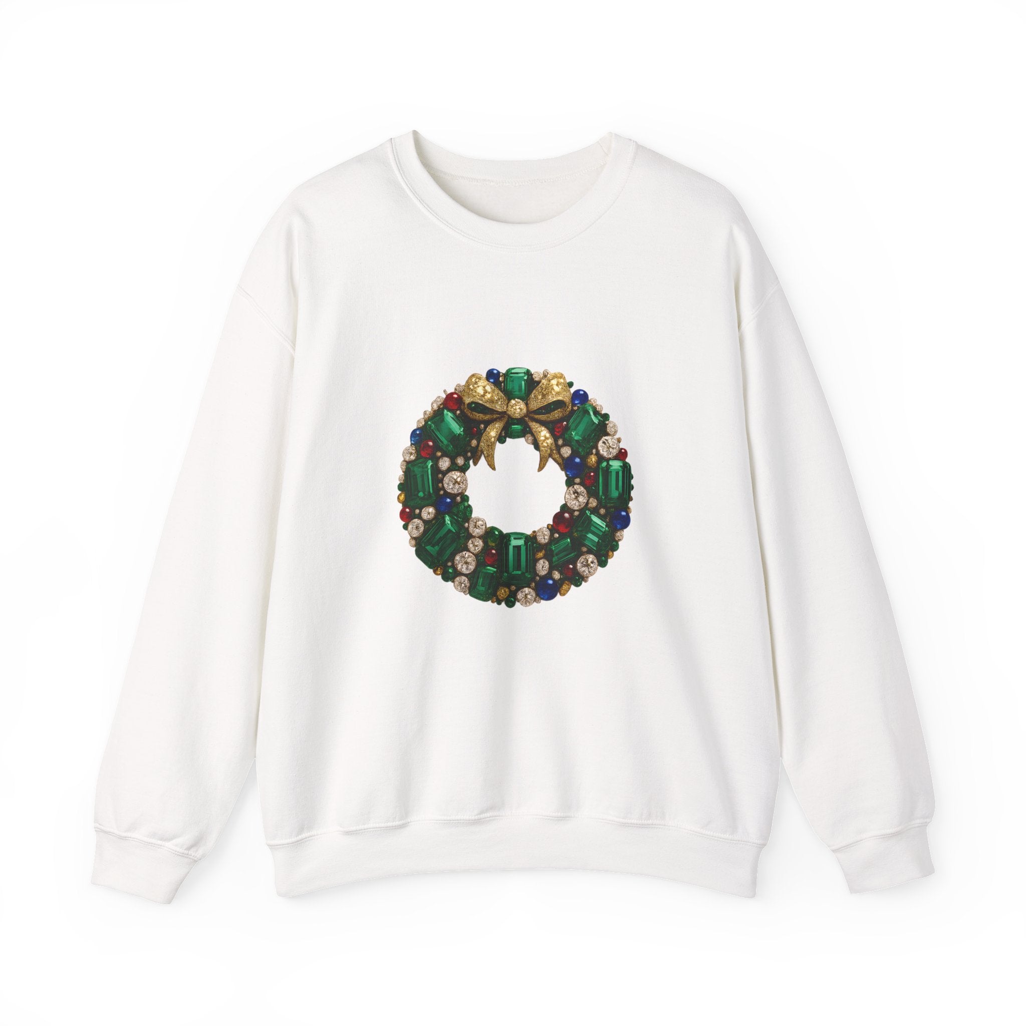 Holiday Jewel Wreath Sweatshirt — Christmas Crewneck